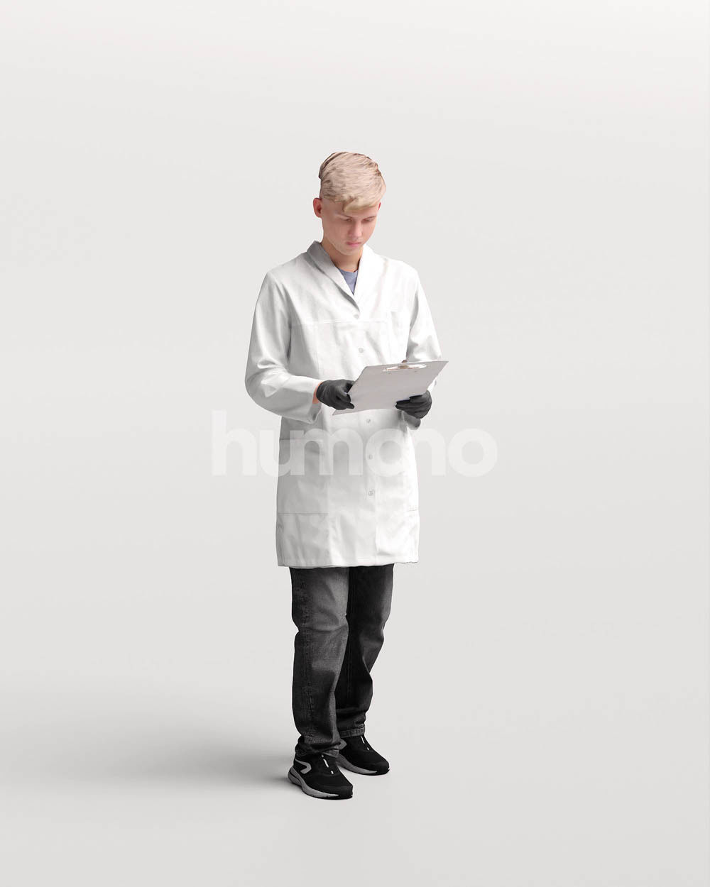 Humano scientist man in lab coat - 033-3281 3D model_11