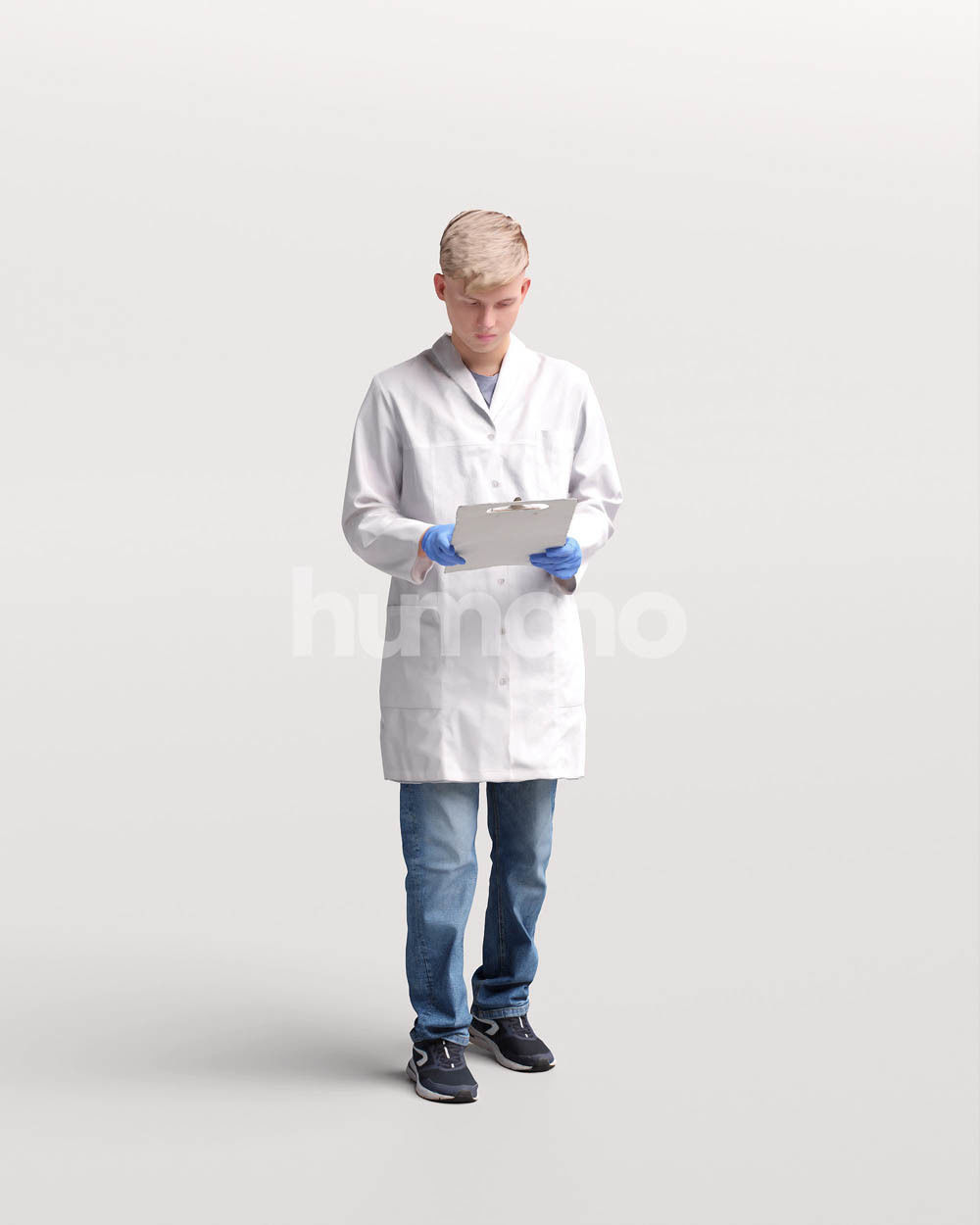 Humano scientist man in lab coat - 033-3281 3D model_4