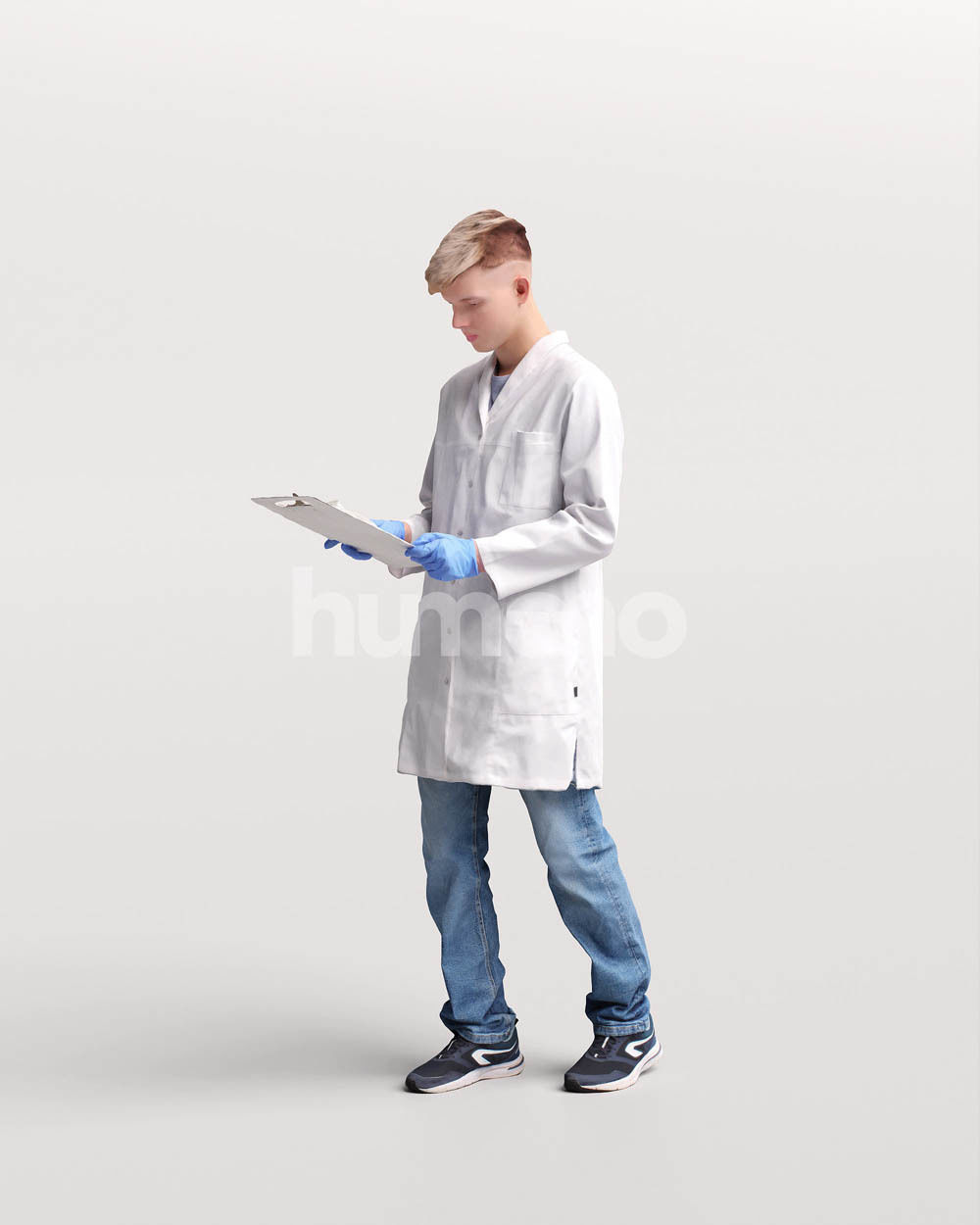 Humano scientist man in lab coat - 033-3281 3D model_6