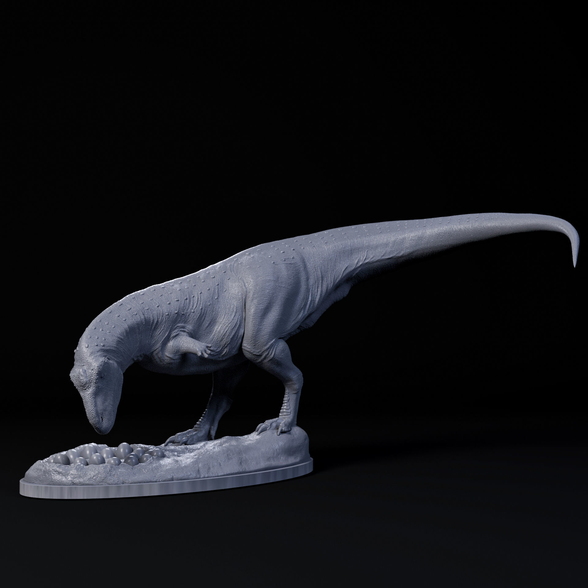 Rajasaurus mother with nest 1-35 scale pre-supported dinosaur 3D print model_1