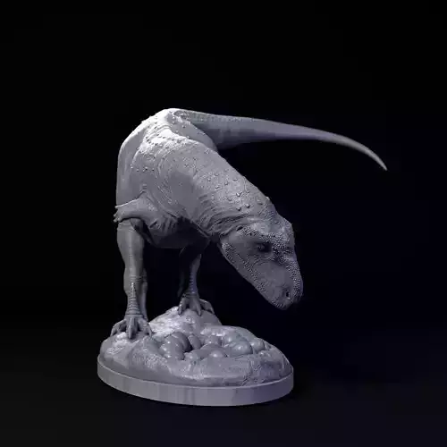 Rajasaurus mother with nest 1-35 scale pre-supported dinosaur 3D print model