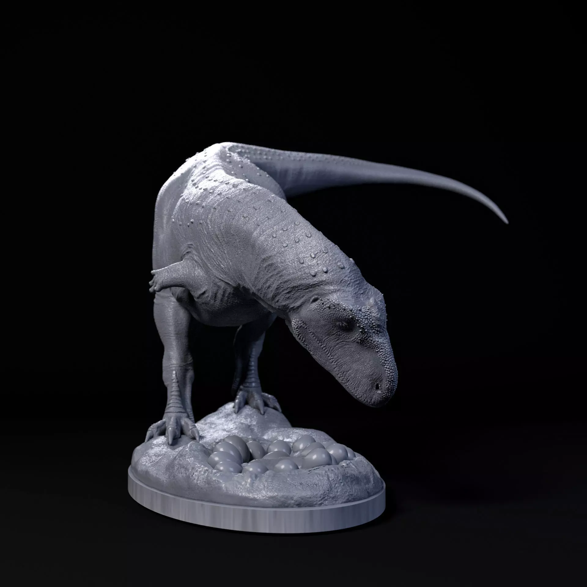 Rajasaurus mother with nest 1-35 scale pre-supported dinosaur 3D print model_0