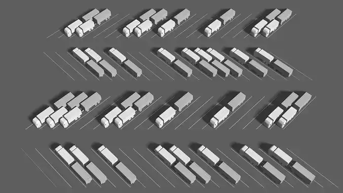 Truck parking 24L03 3D model