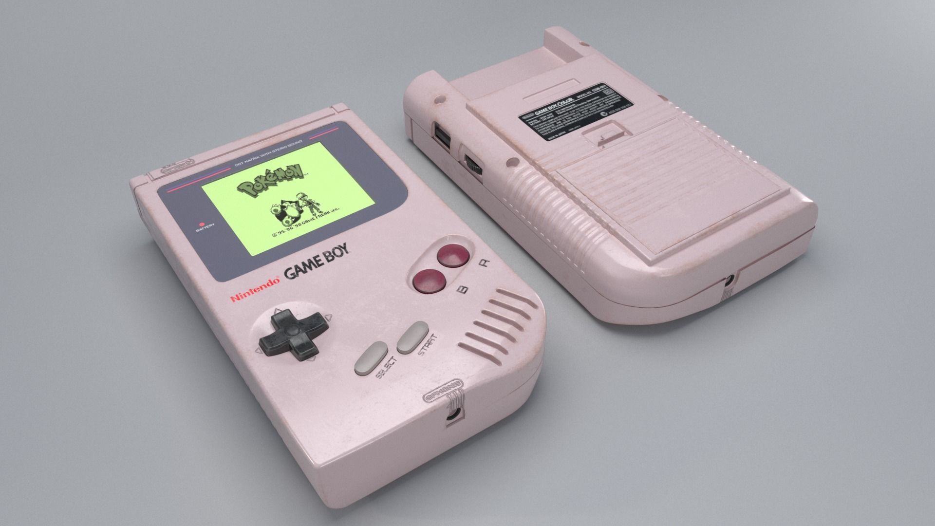 Game Boy Low-poly 3D model_2