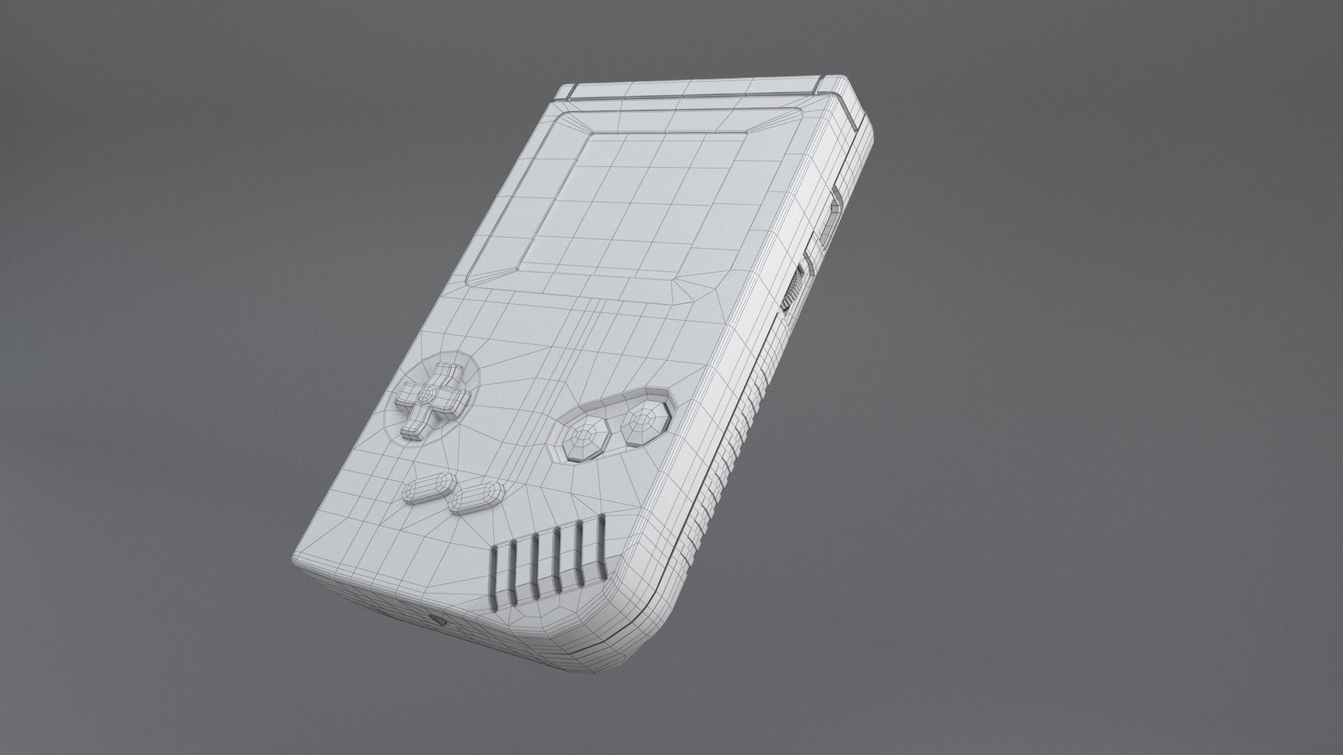 Game Boy Low-poly 3D model_1