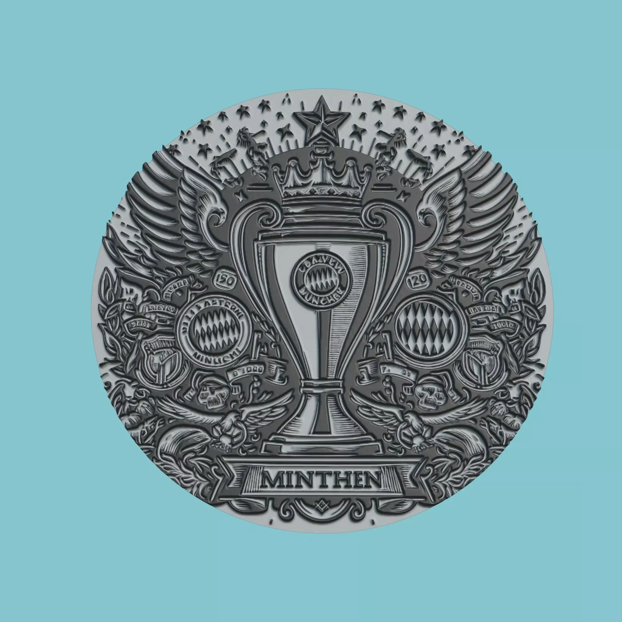 Bayern Munih Medallion Football 3D print model