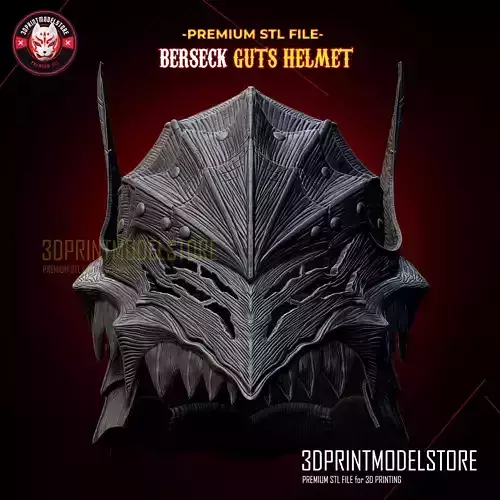 Berserk Guts Helmet Cosplay Props - Anime - Halloween 3D print model