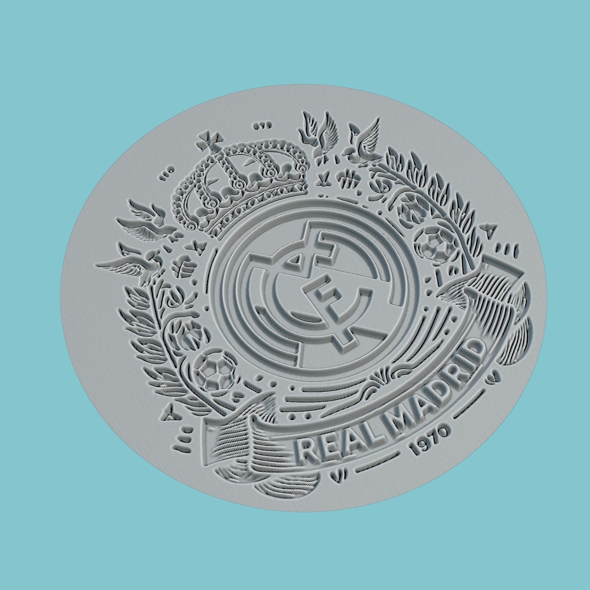 Real Madrid Medallion Football 3D print model_3
