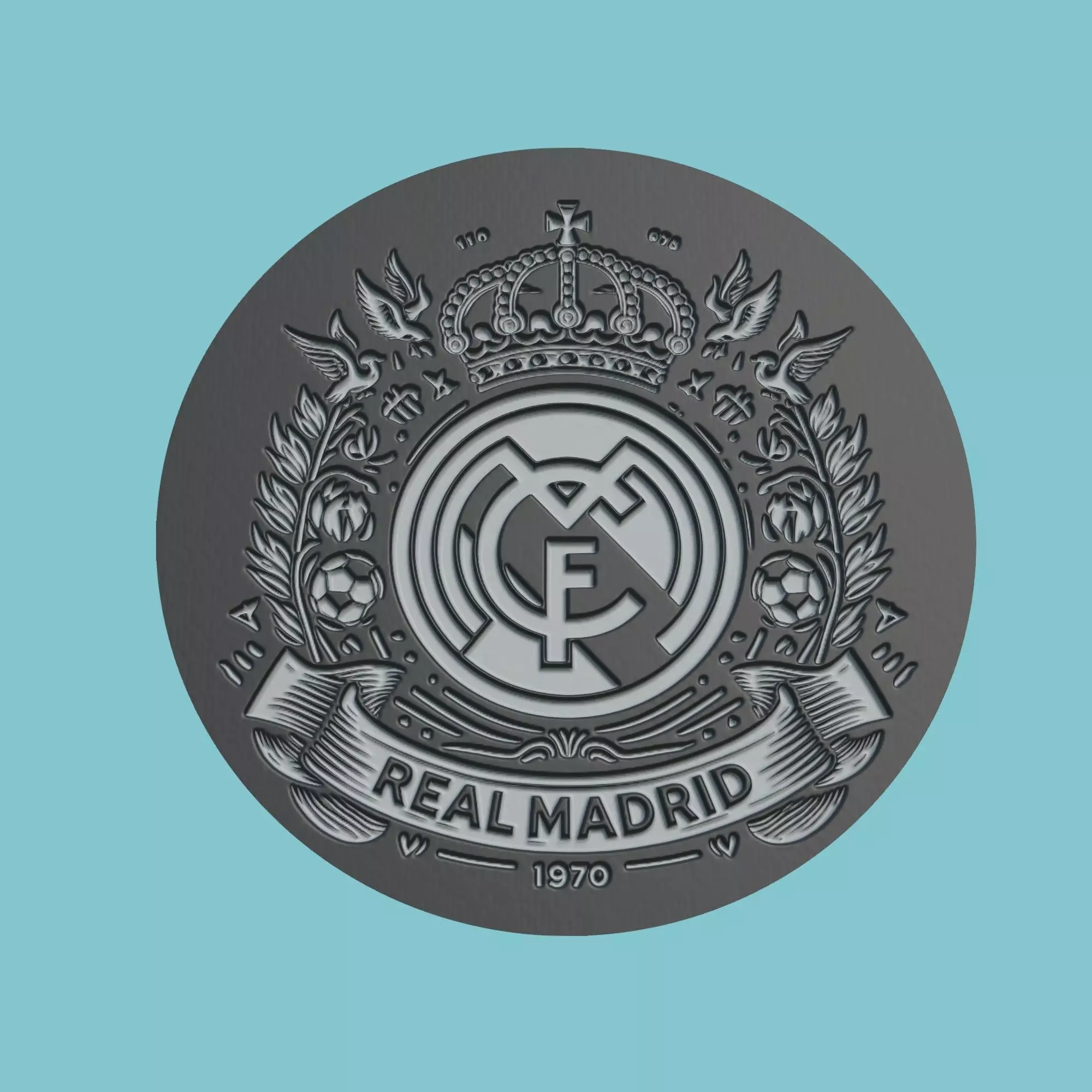 Real Madrid Medallion Football 3D print model_0