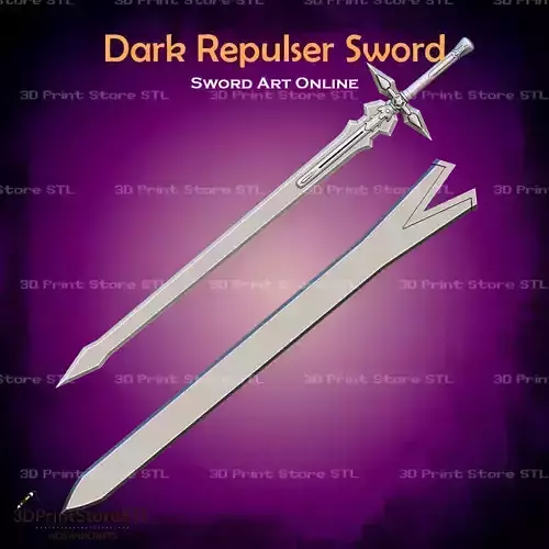 Dark Repulser Sword Cosplay Sword Art Online - STL File