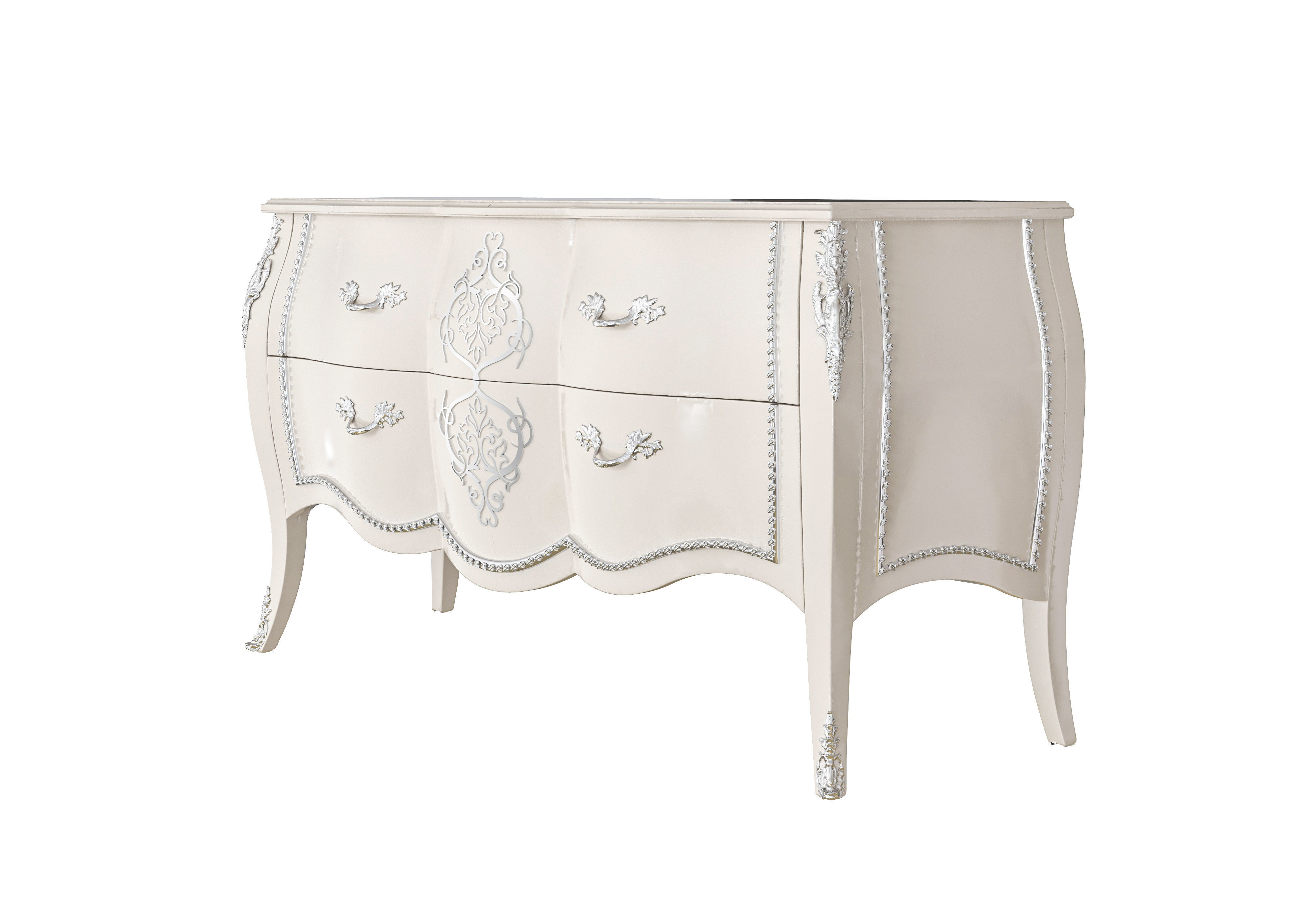 Silver luxury chest of drawers by MODENESE 3D model_1