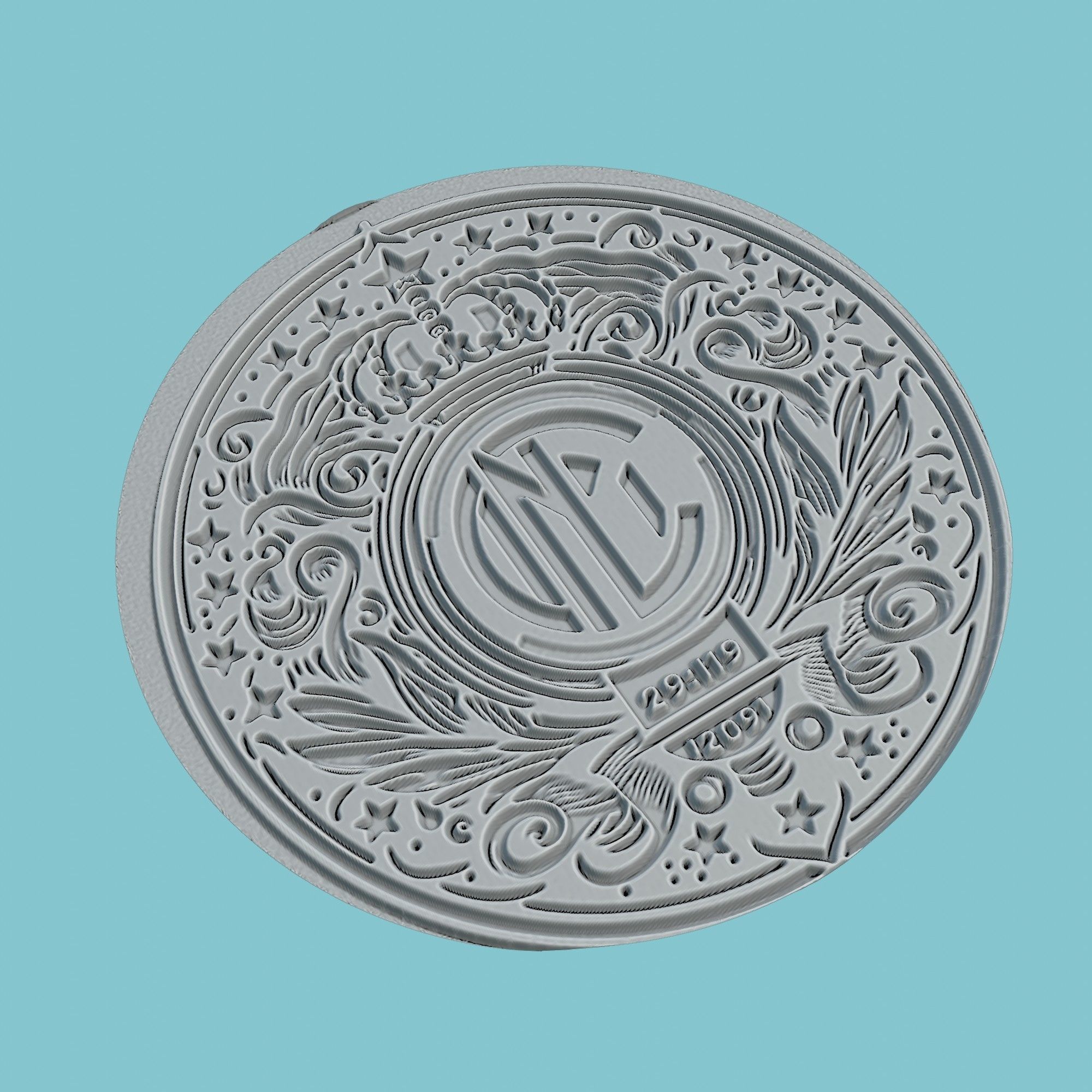 Inter Milan Medallion Football 3D print model_3