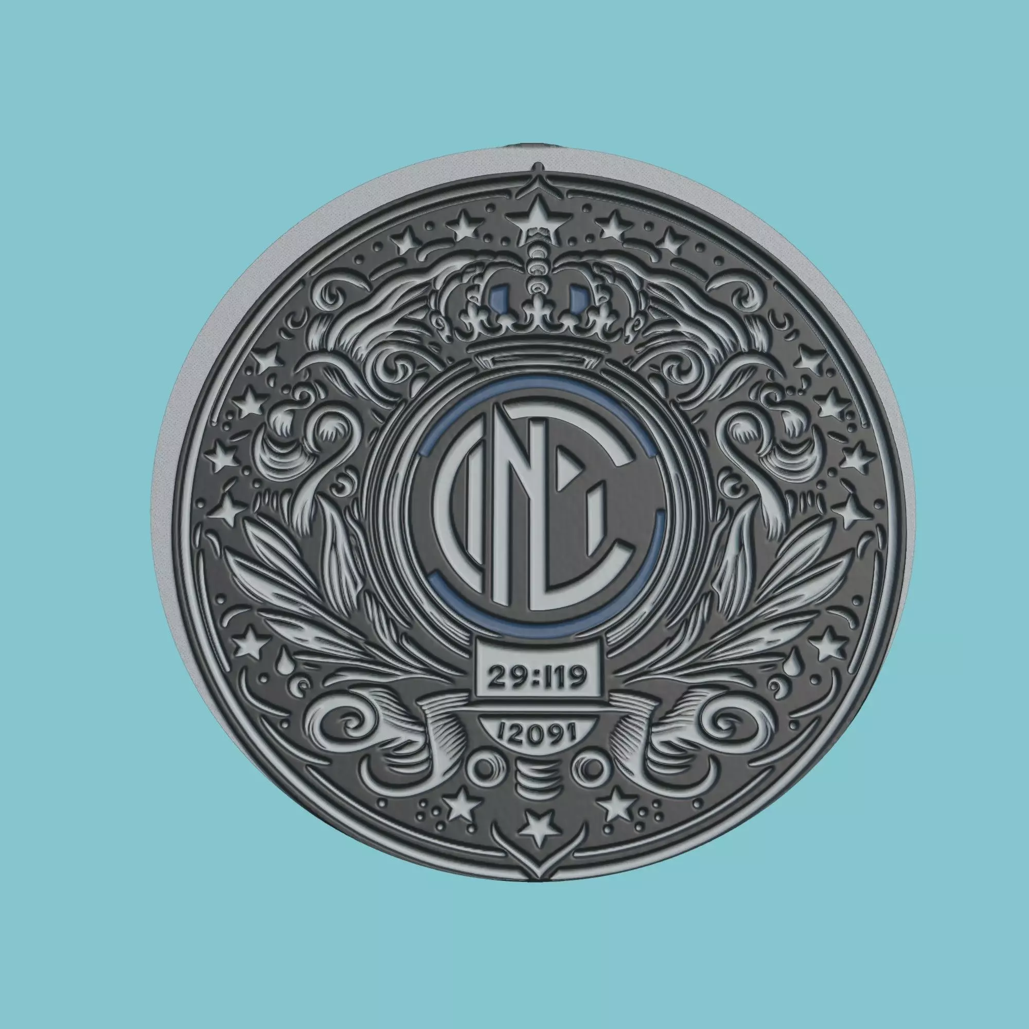 Inter Milan Medallion Football 3D print model_0