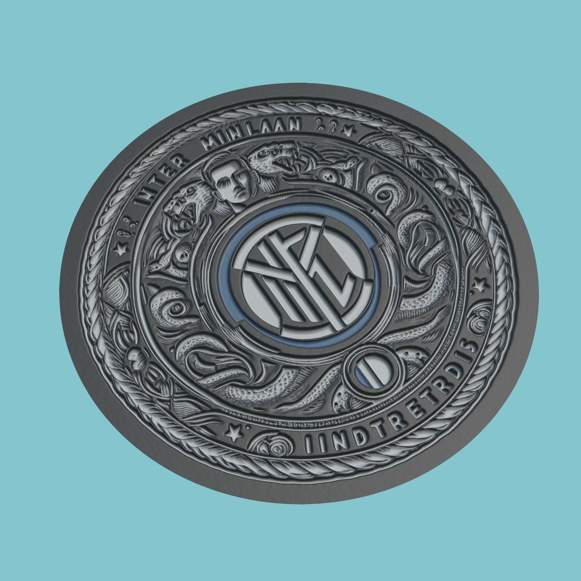 Inter Milan Medallion Football 3D print model_1