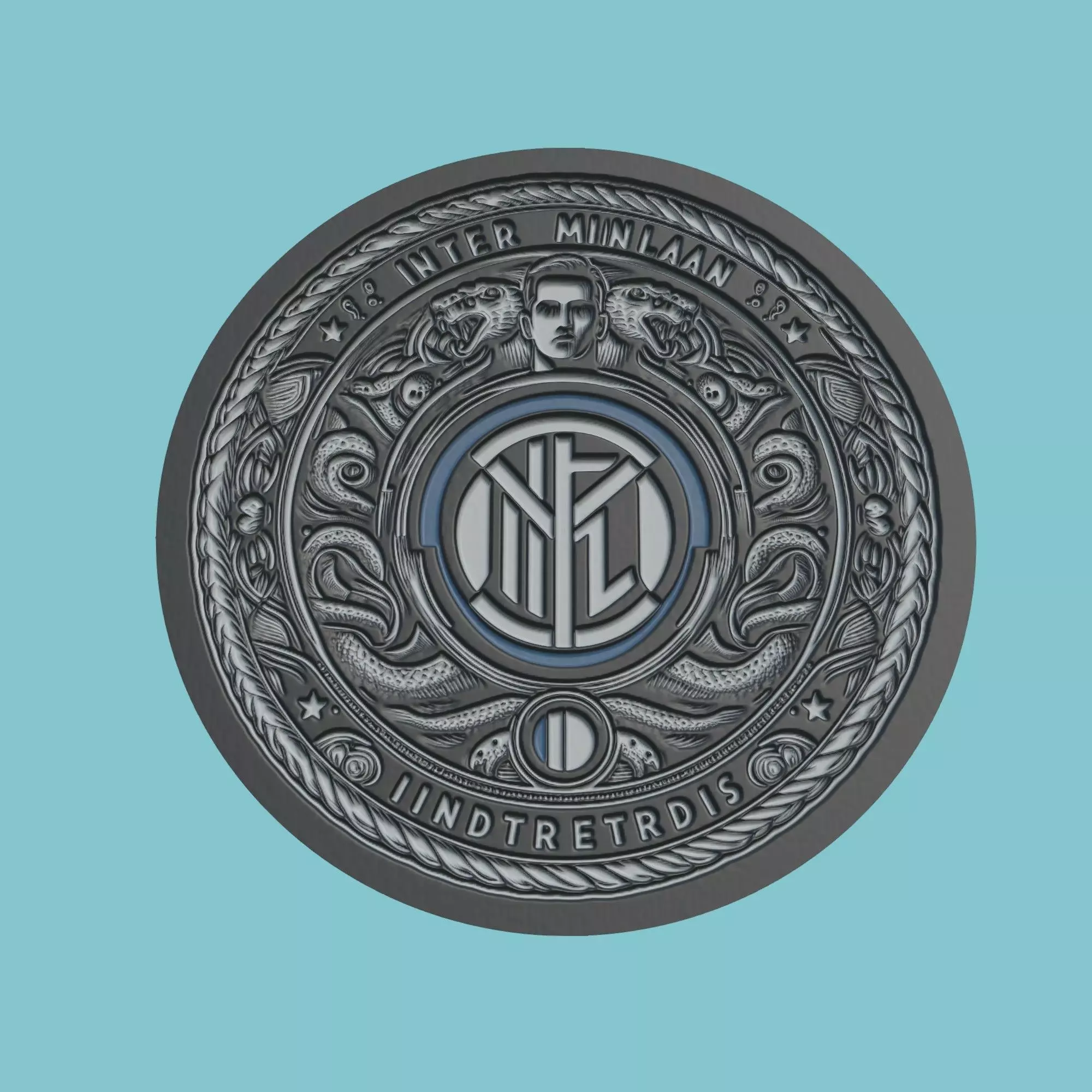 Inter Milan Medallion Football 3D print model_0