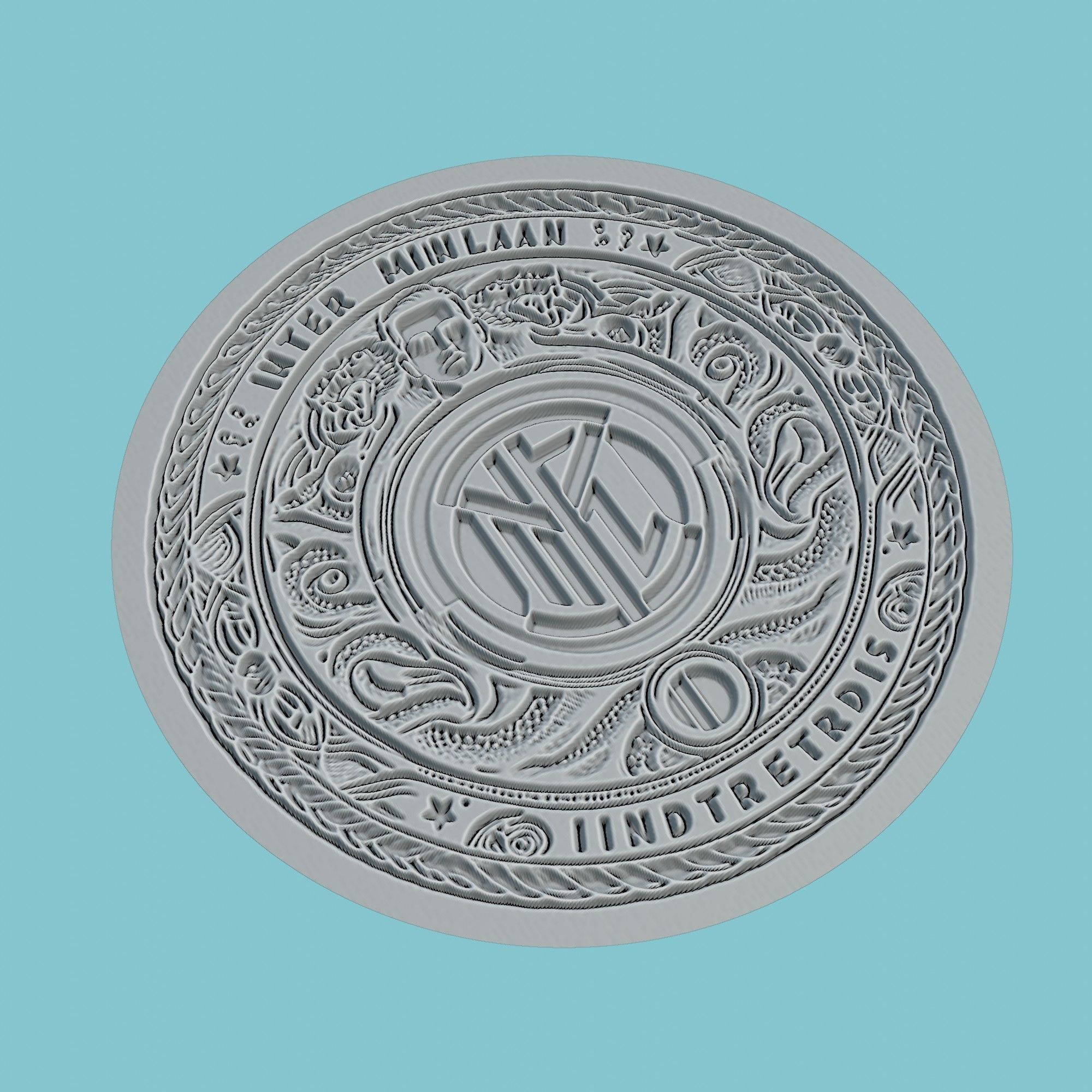 Inter Milan Medallion Football 3D print model_3