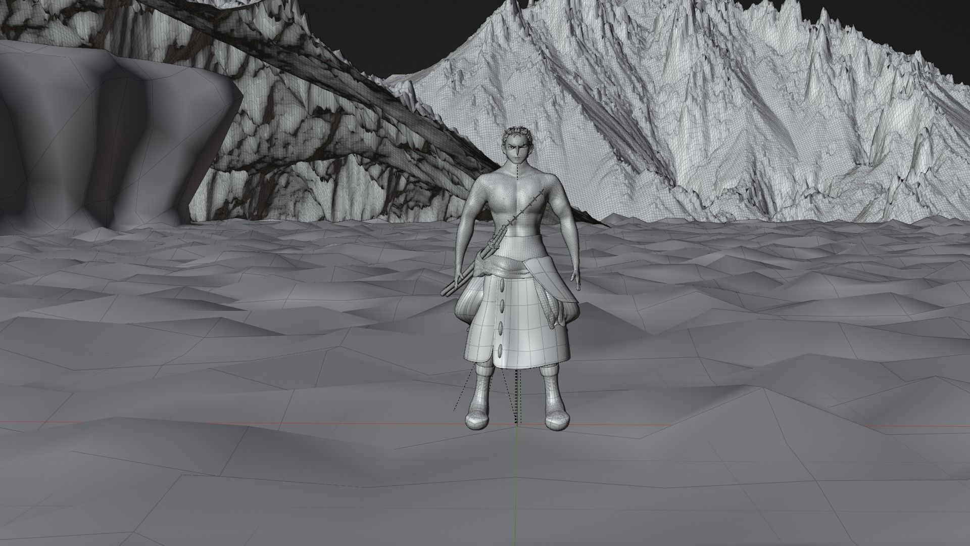 Roronoa Zoro Low-poly 3D model_13