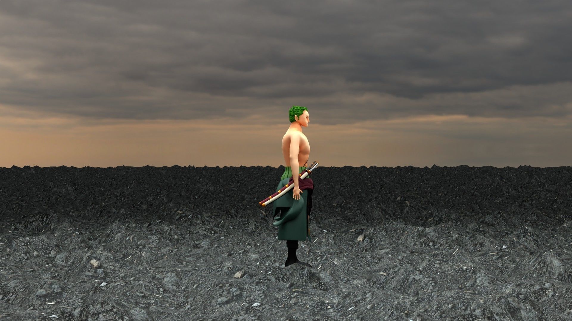 Roronoa Zoro Low-poly 3D model_8