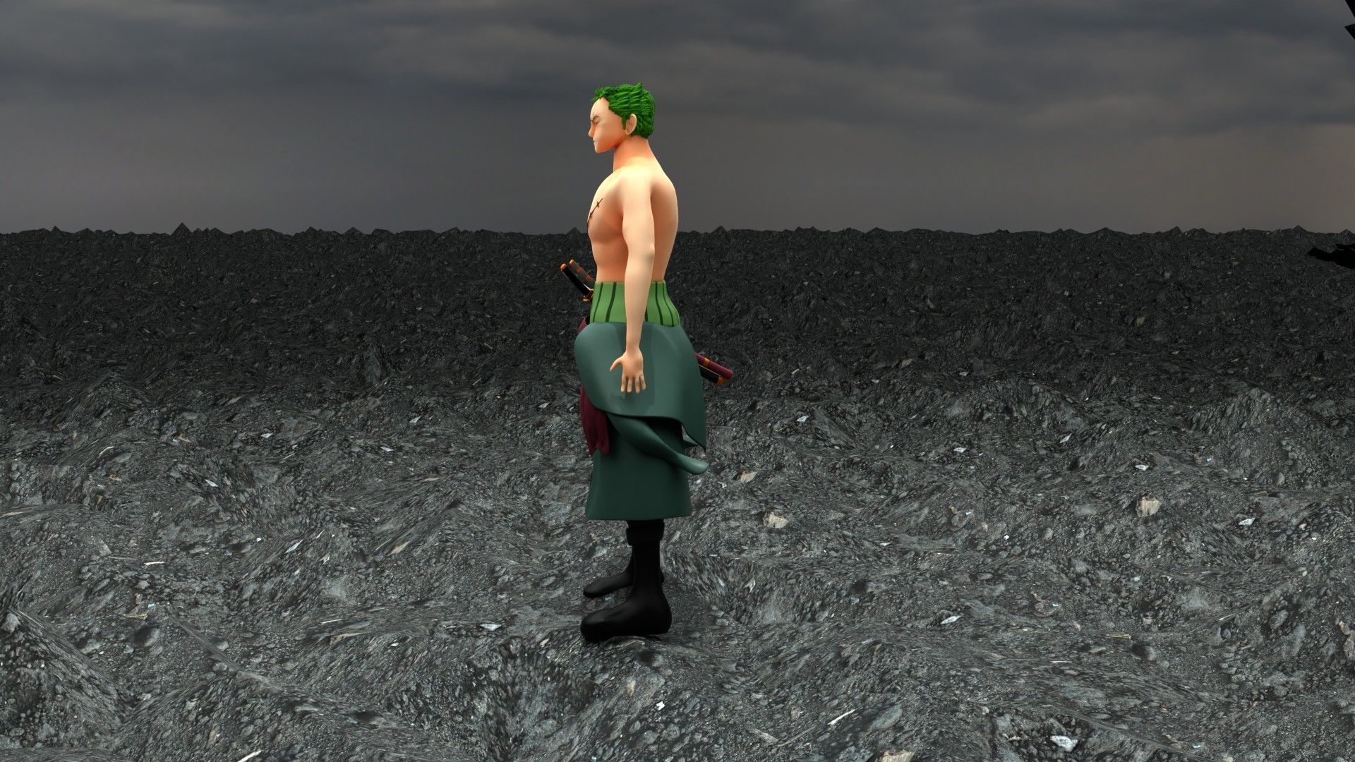 Roronoa Zoro Low-poly 3D model_6