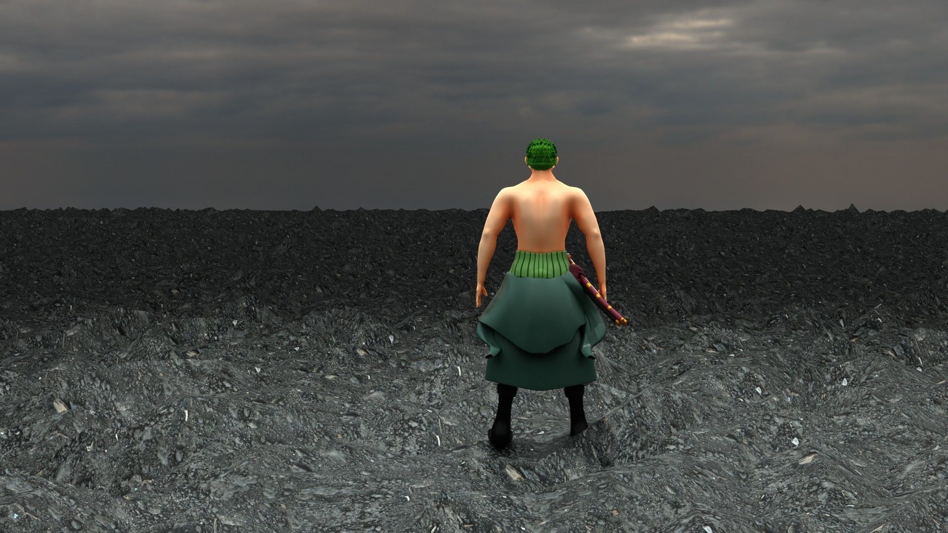 Roronoa Zoro Low-poly 3D model_7