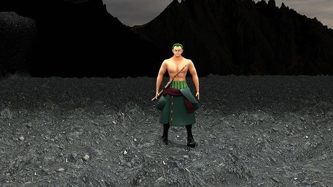 Roronoa Zoro Low-poly 3D model