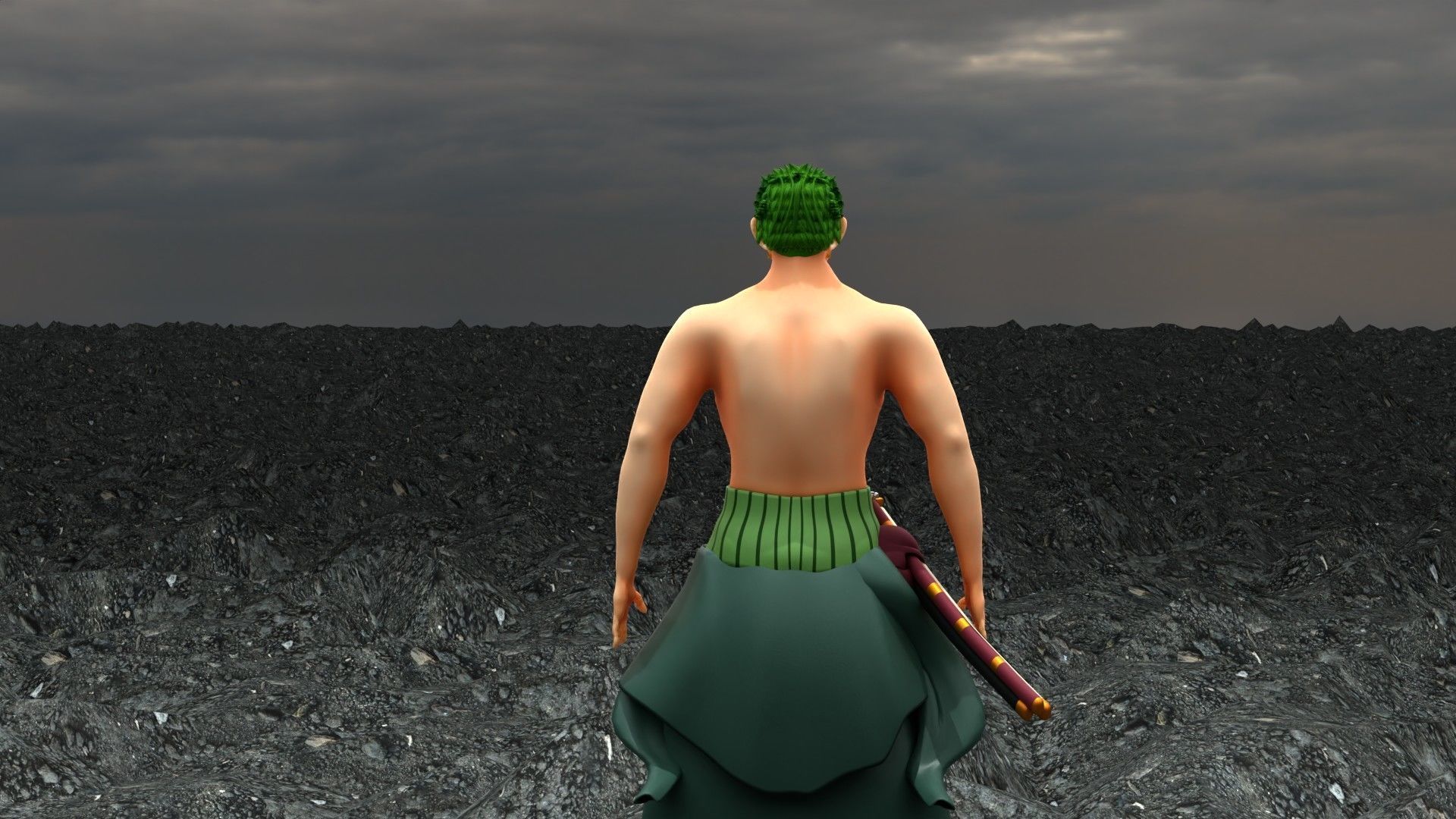 Roronoa Zoro Low-poly 3D model_4