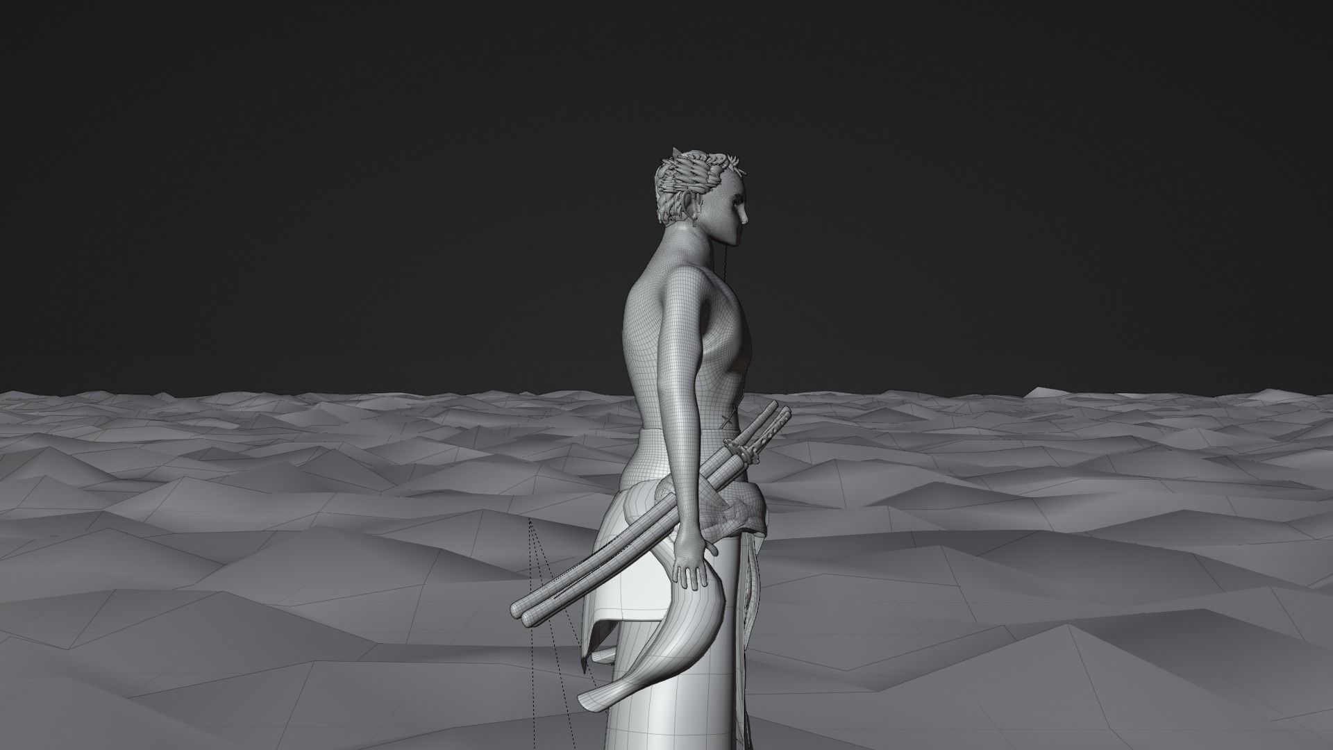 Roronoa Zoro Low-poly 3D model_12