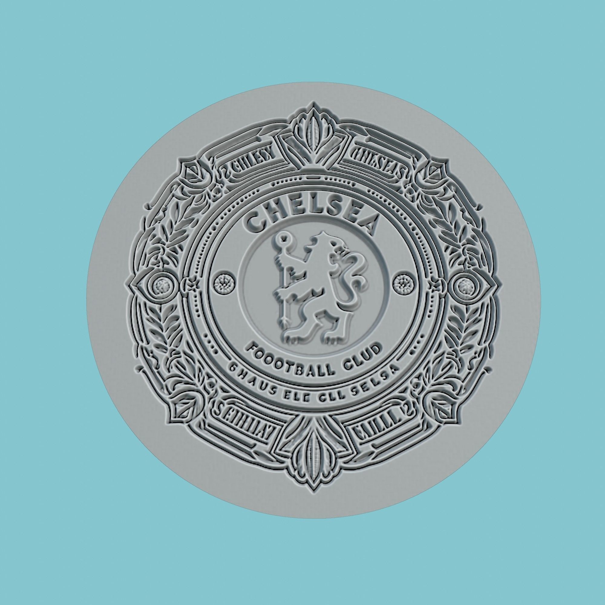Chelsea Medallion Football 3D print model_2