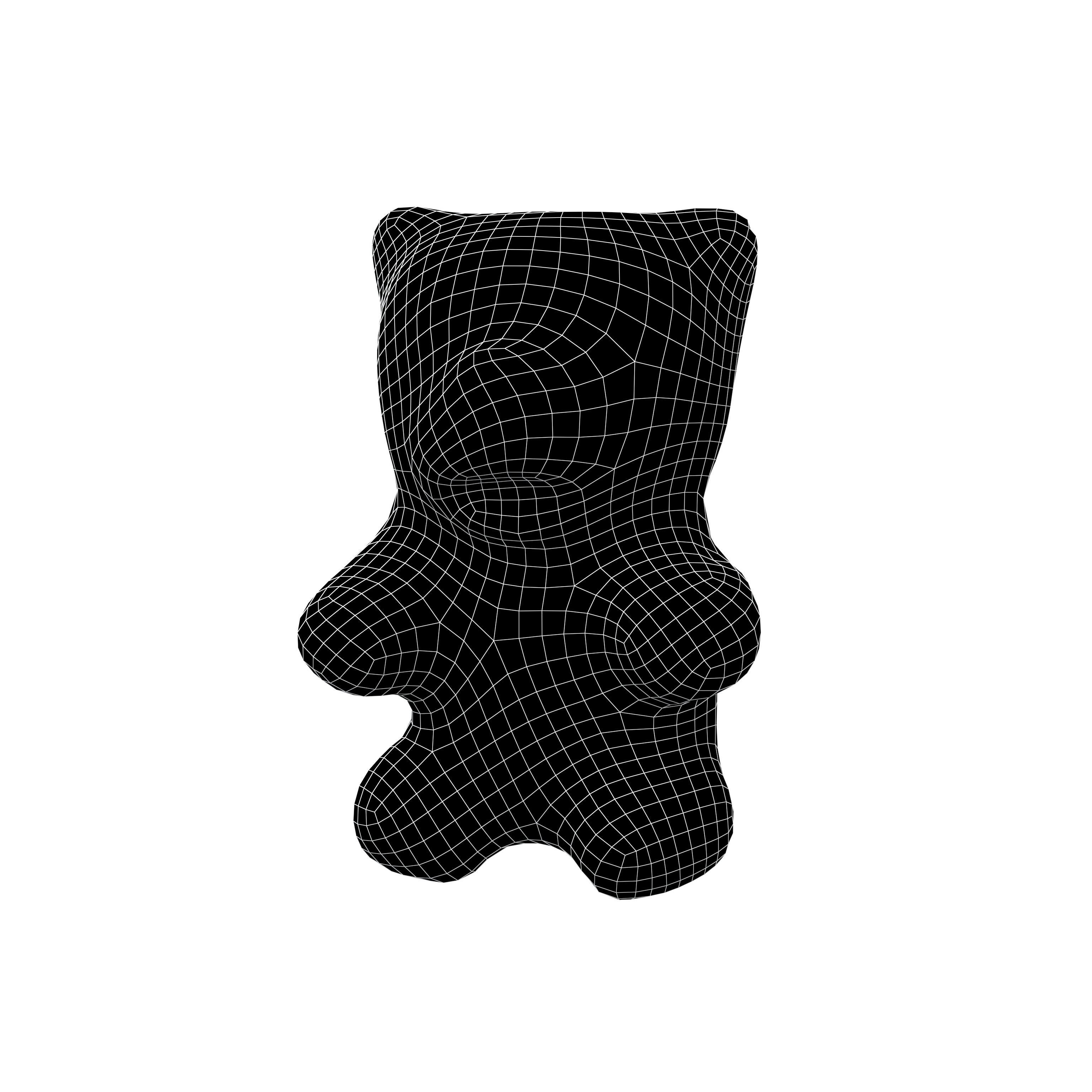 Bear Style Candy V1 003 Low-poly 3D model_5