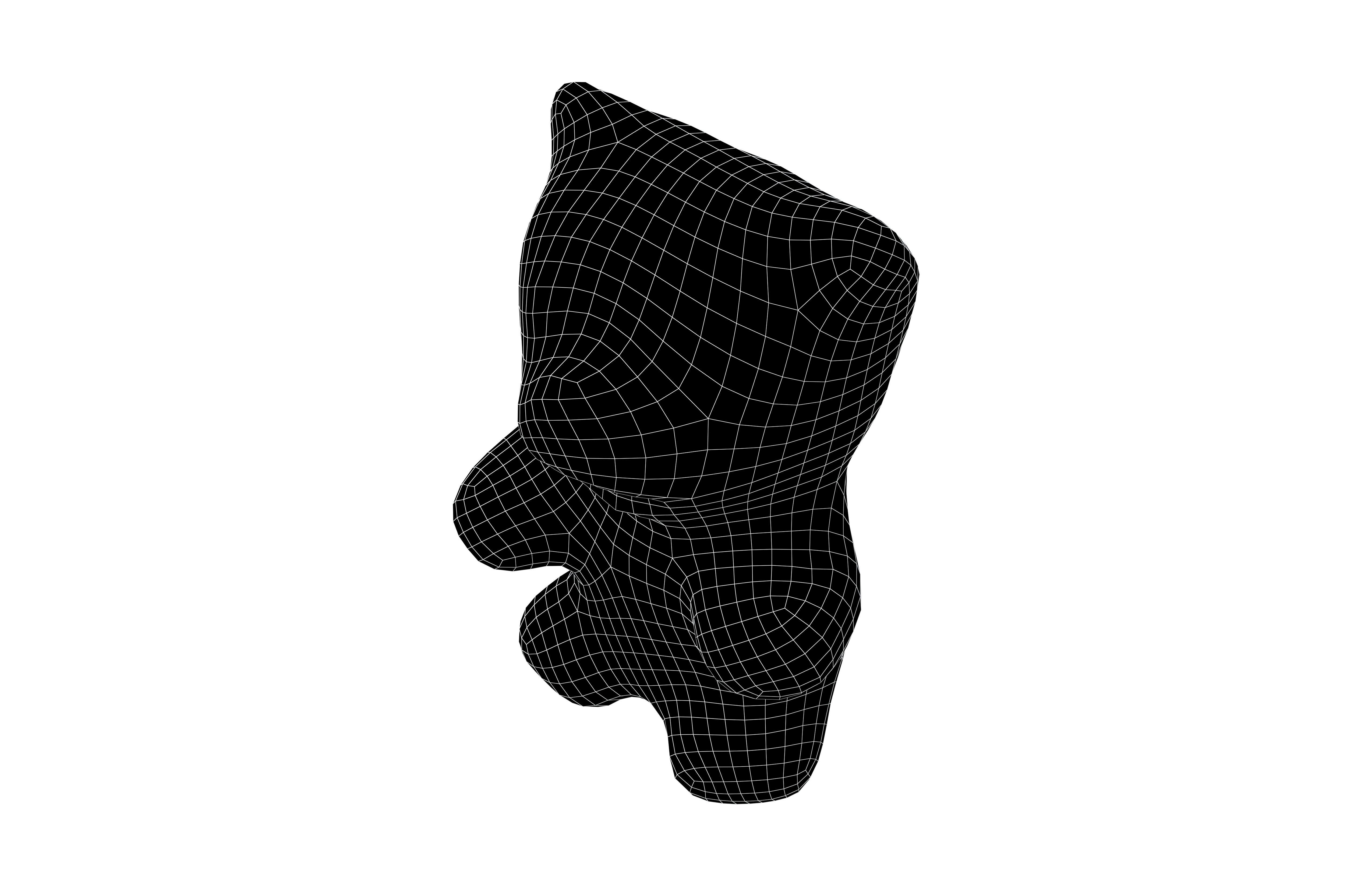 Bear Style Candy V1 003 Low-poly 3D model_4