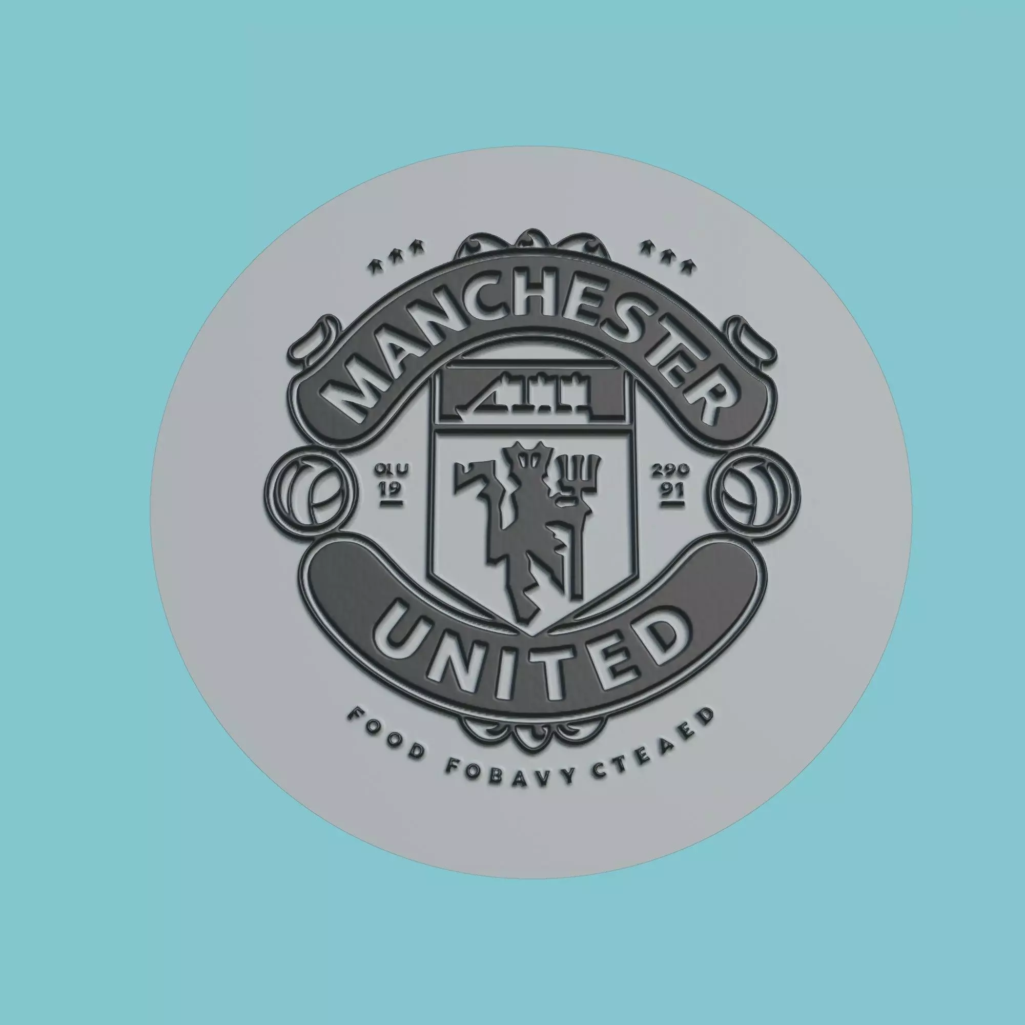 Manchester United Medallion Football 3D print model_0