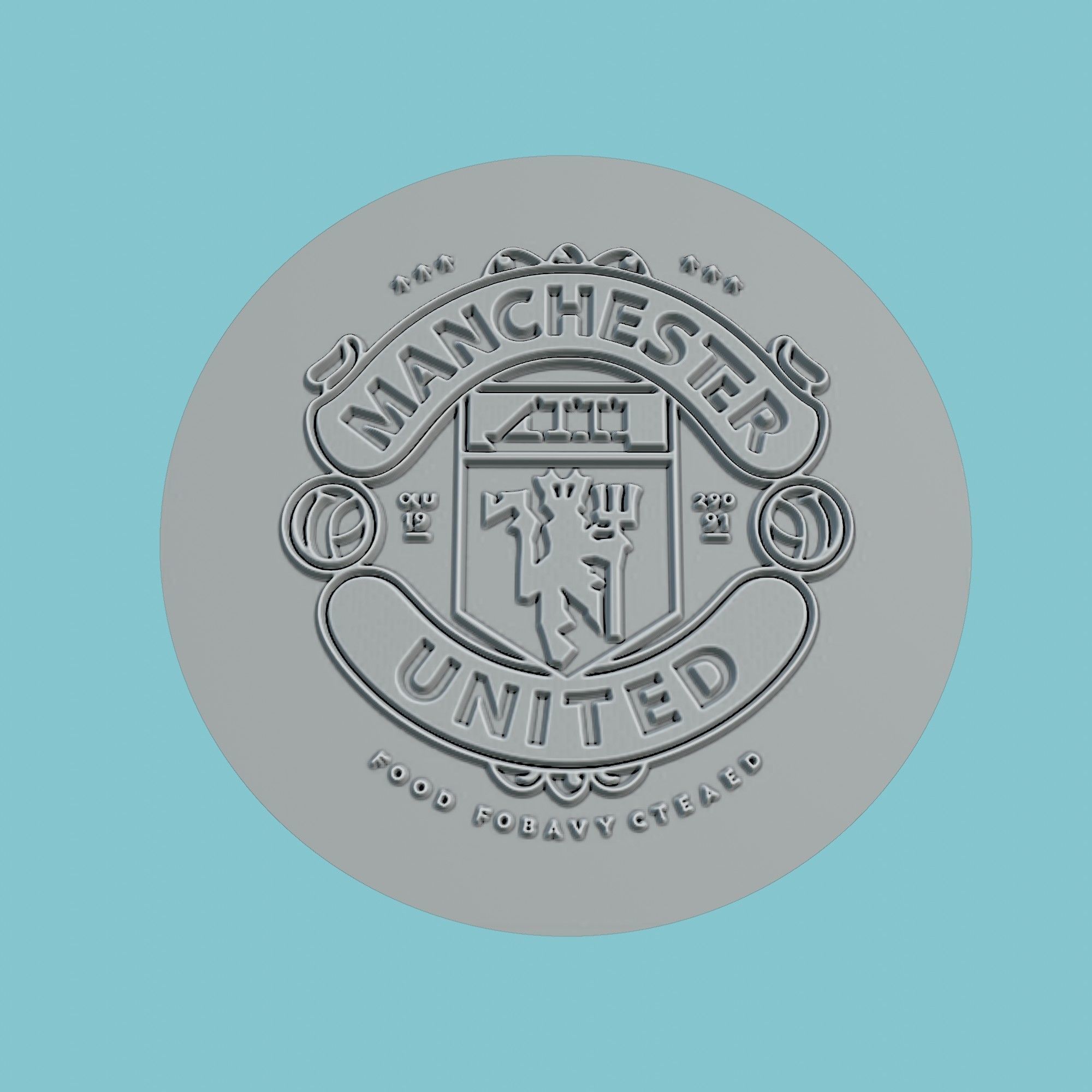 Manchester United Medallion Football 3D print model_2