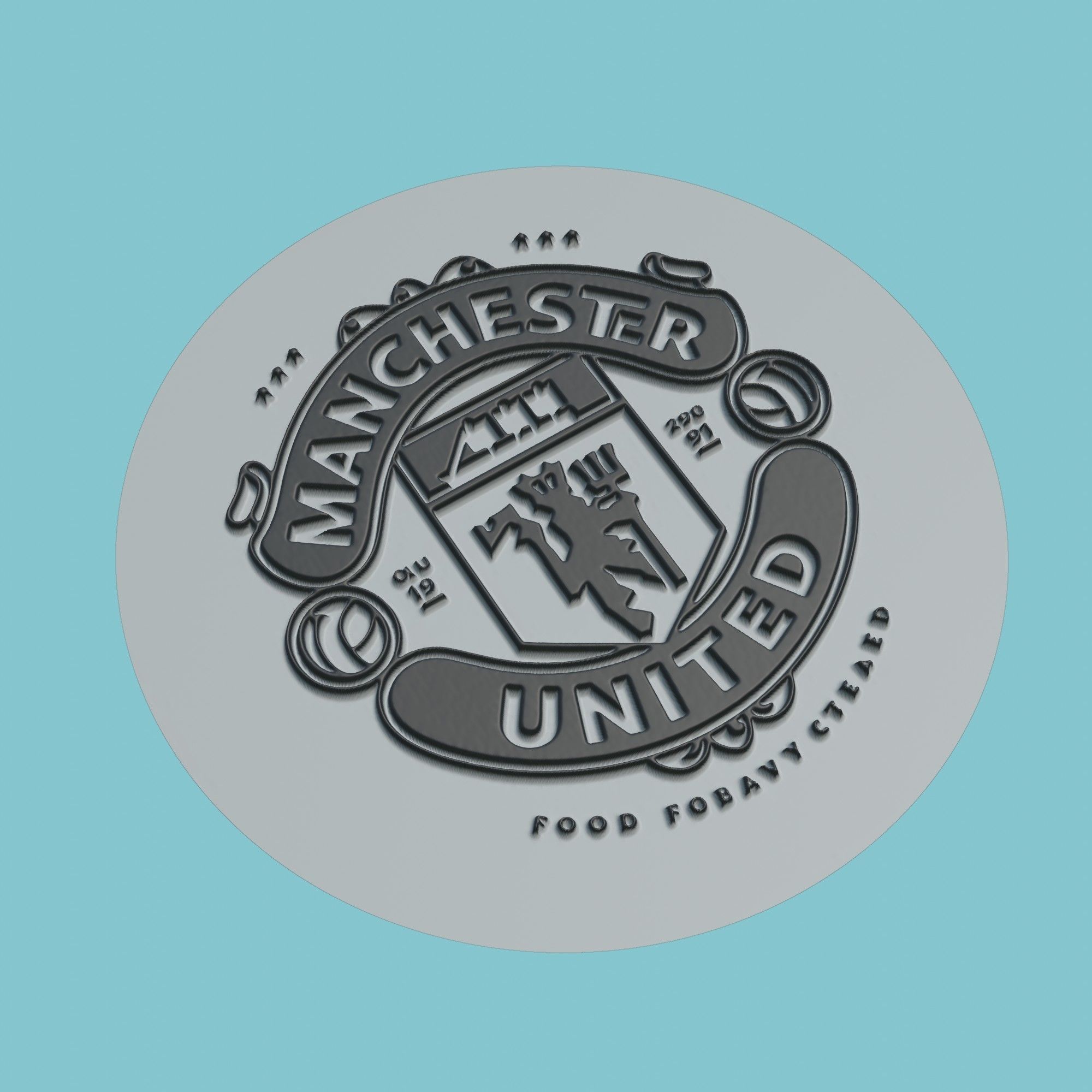 Manchester United Medallion Football 3D print model_1