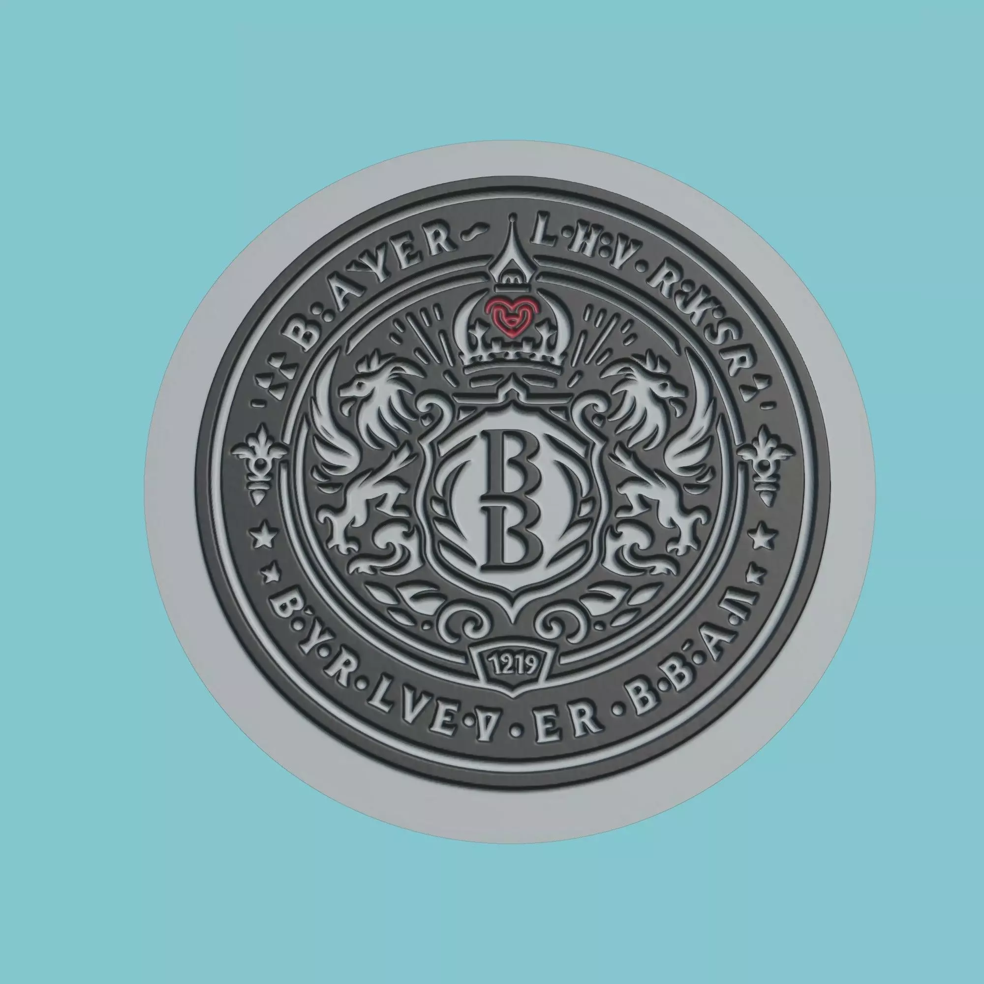 Bayer Leverkusen Medallion Football 3D print model