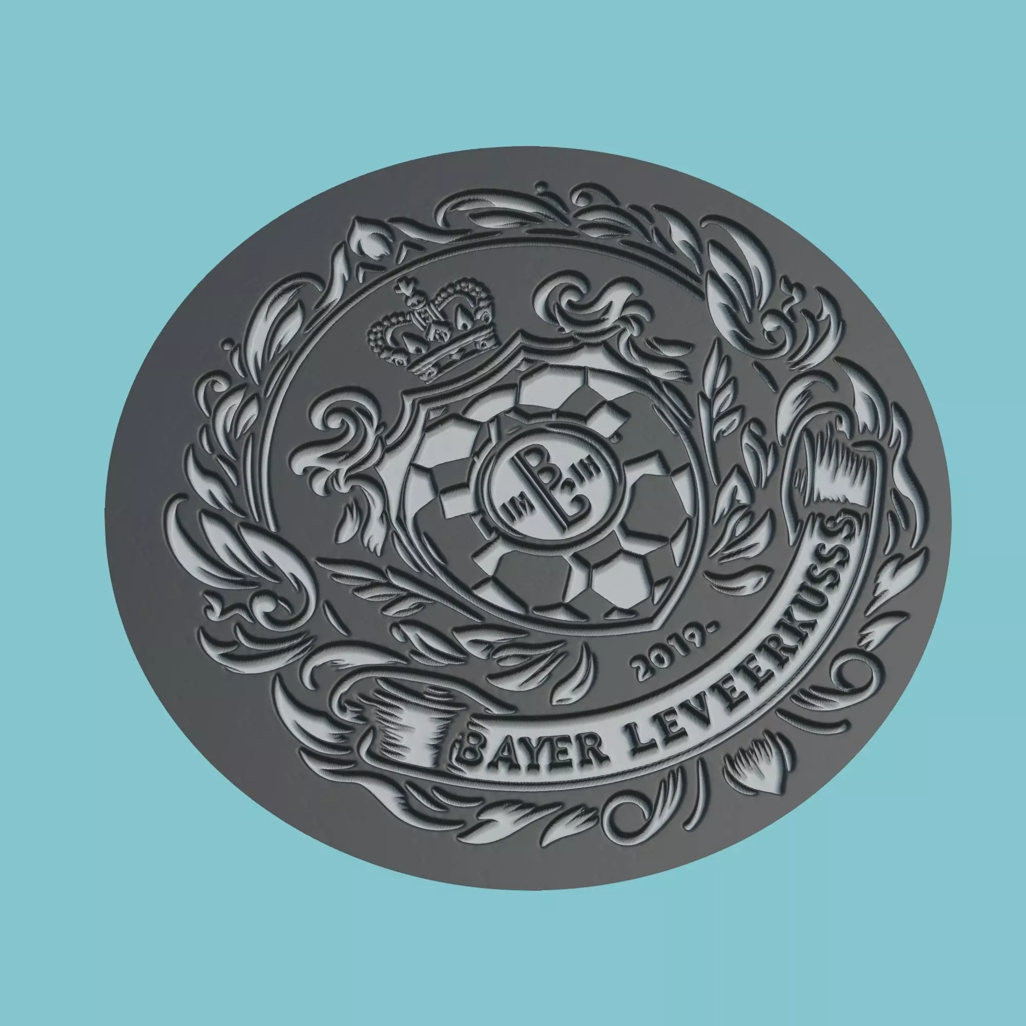 Bayer Leverkusen Medallion Football 3D print model