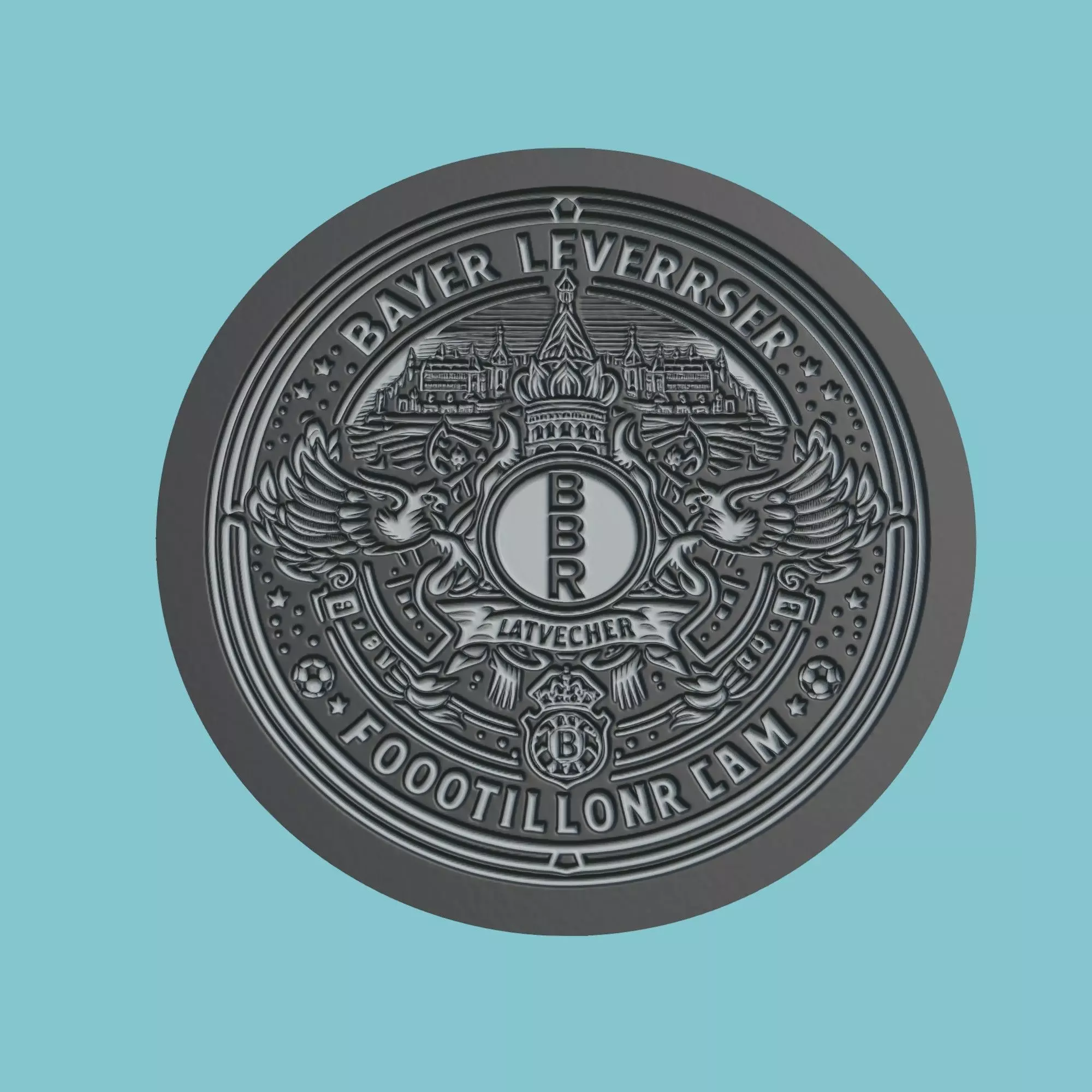 Bayer Leverkusen Medallion Football 3D print model