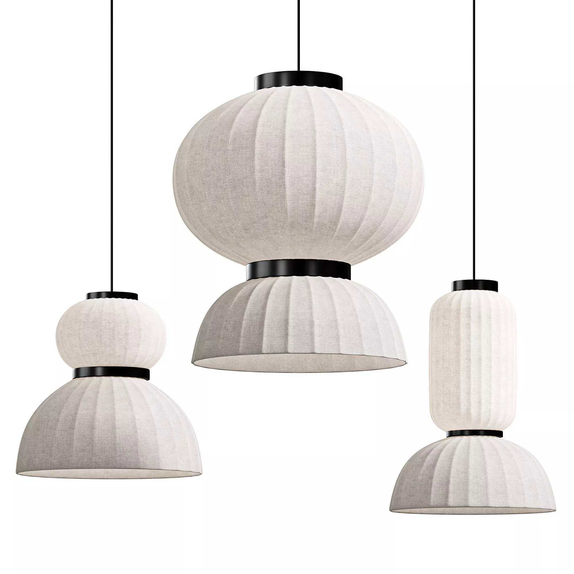 Renne Pendant Lights 3D model_0