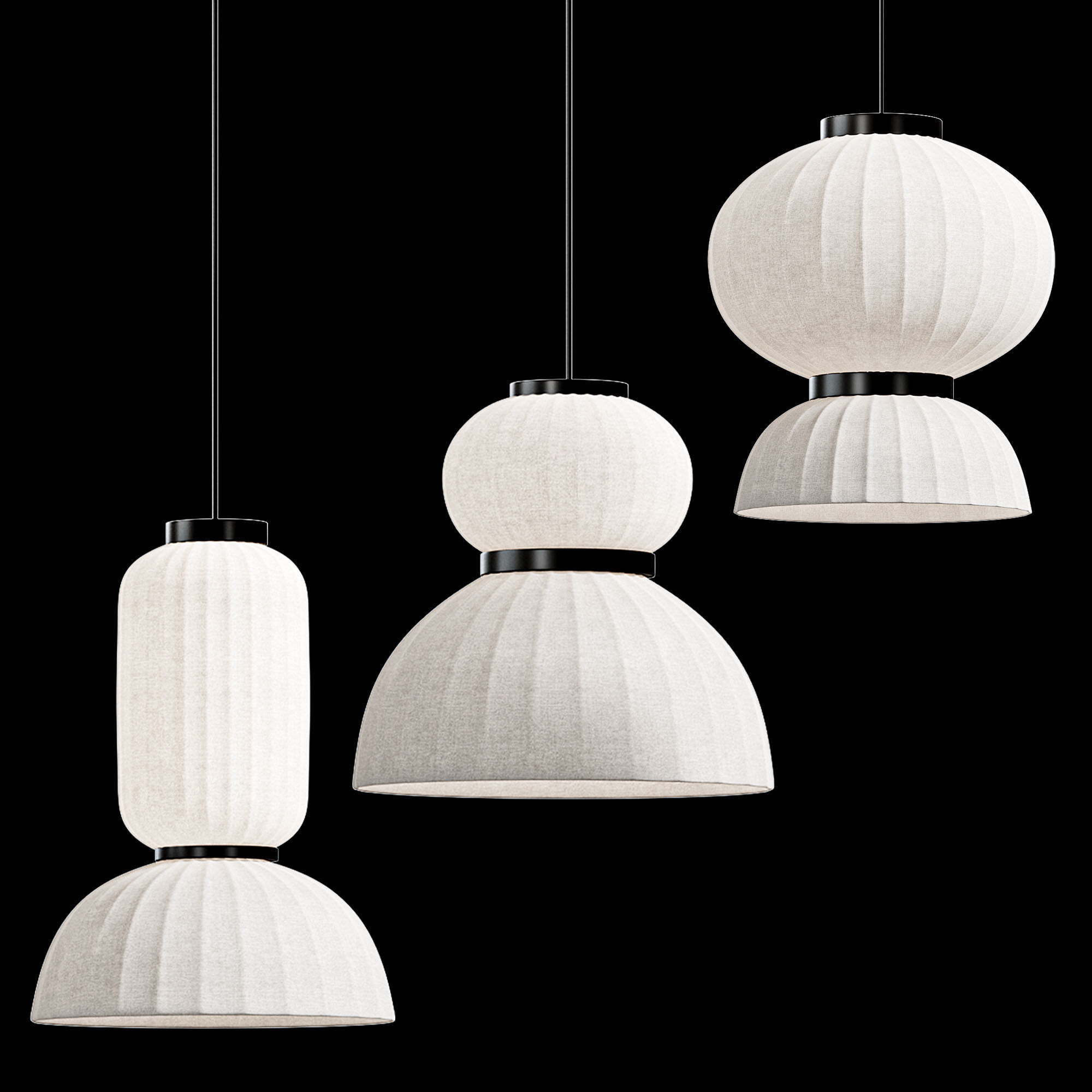 Renne Pendant Lights 3D model_4