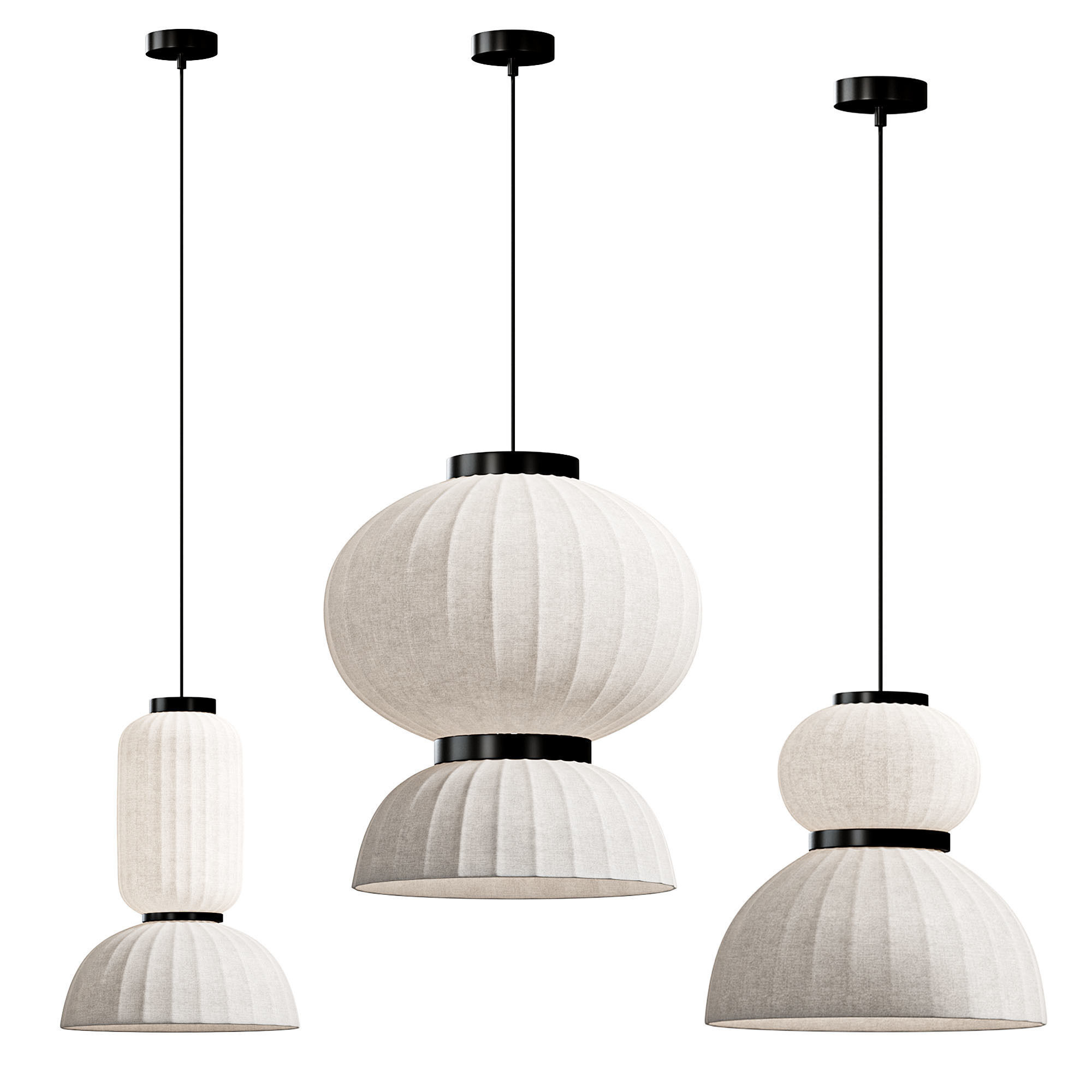 Renne Pendant Lights 3D model_7