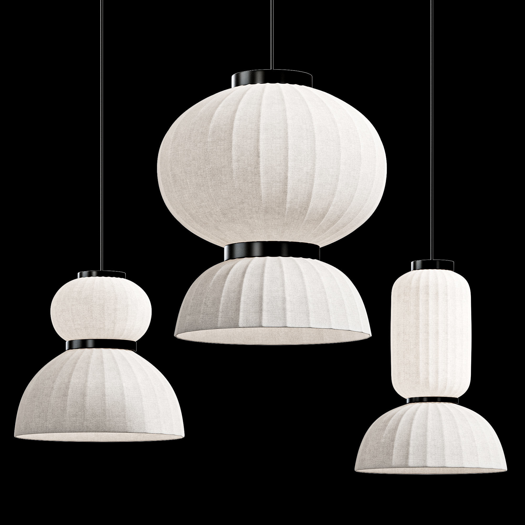 Renne Pendant Lights 3D model_1