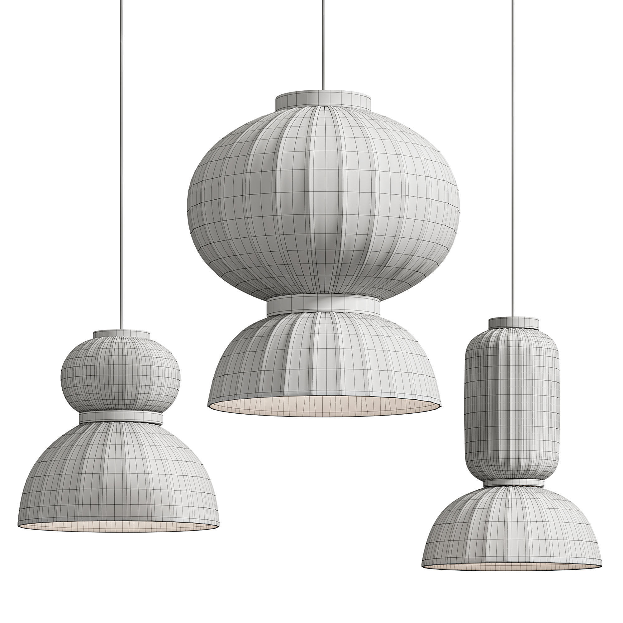 Renne Pendant Lights 3D model_5