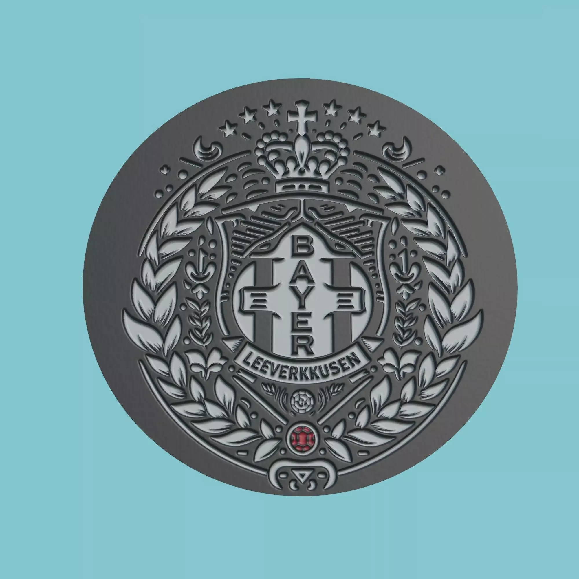 Bayer Leverkusen Medallion Football 3D print model