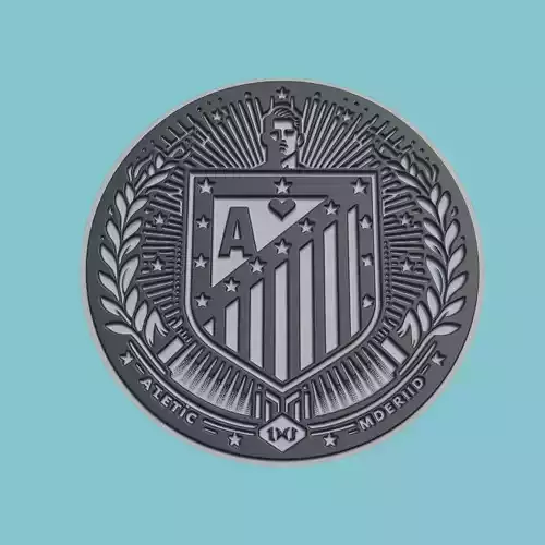 Atletico de Madrid Medallion Football