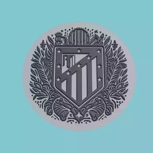 Atletico de Madrid Medallion Football