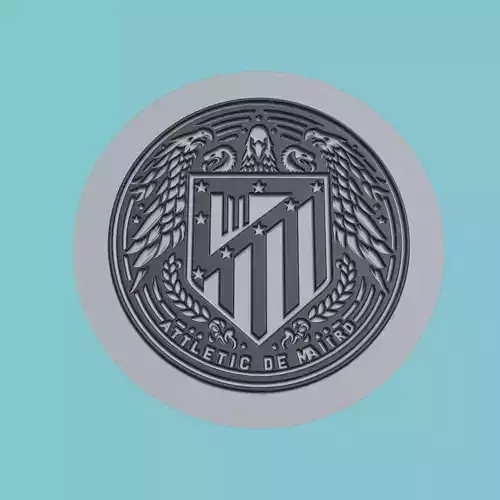 Atletico de Madrid Medallion Football
