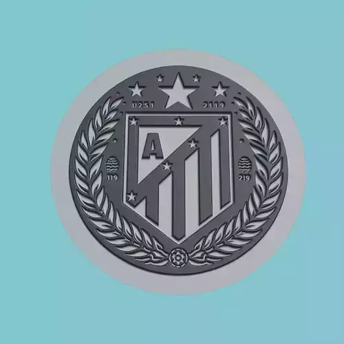 Atletico de Madrid Medallion Football