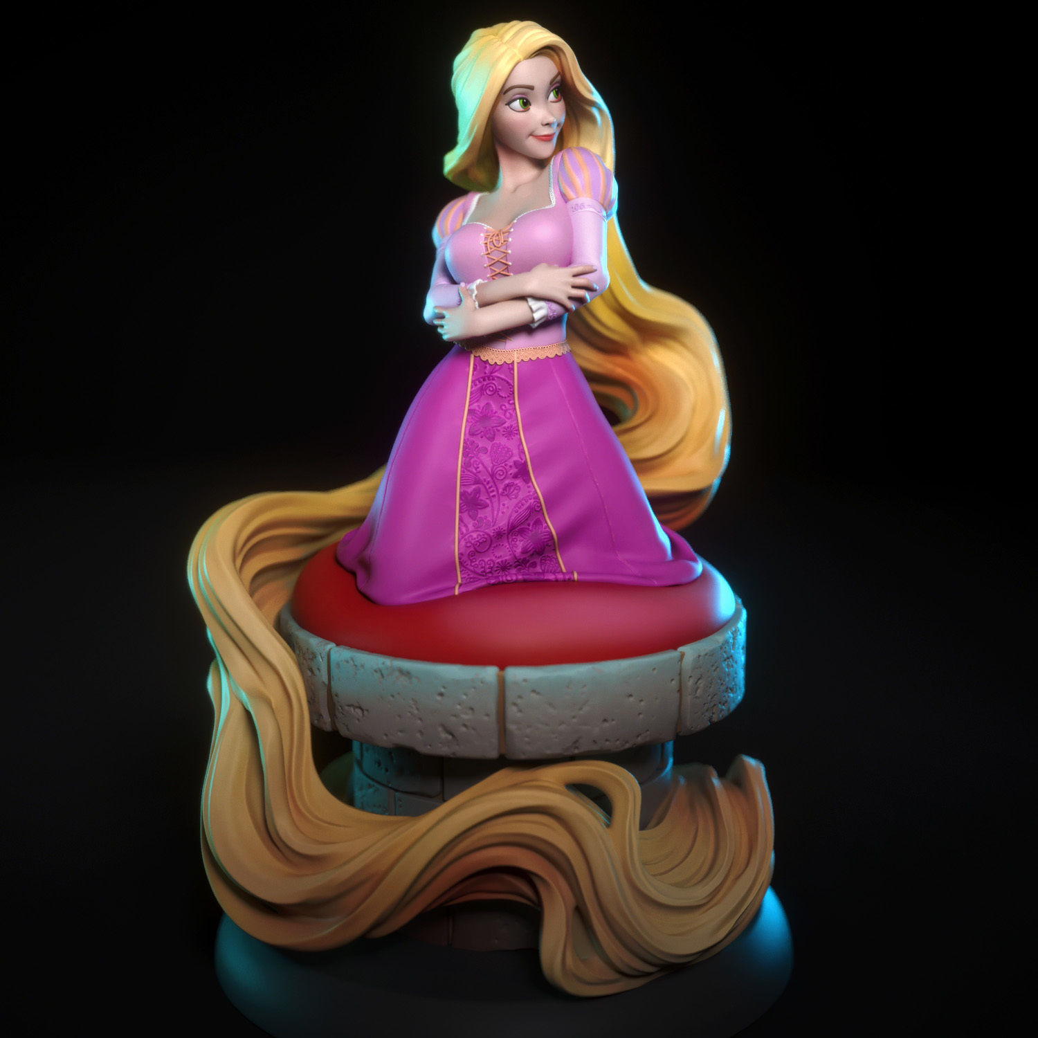 Rapunzel 3D print model_1