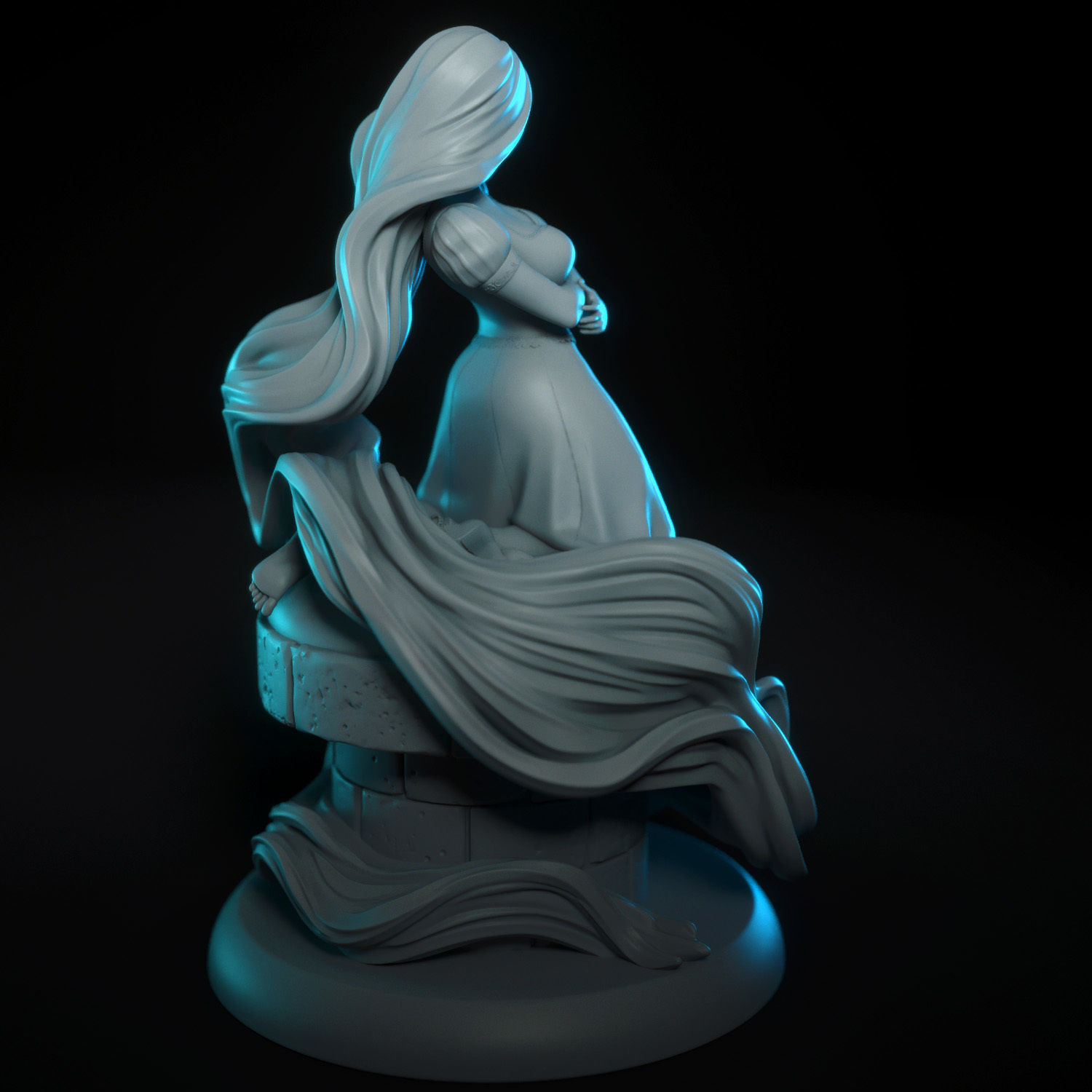 Rapunzel 3D print model_9