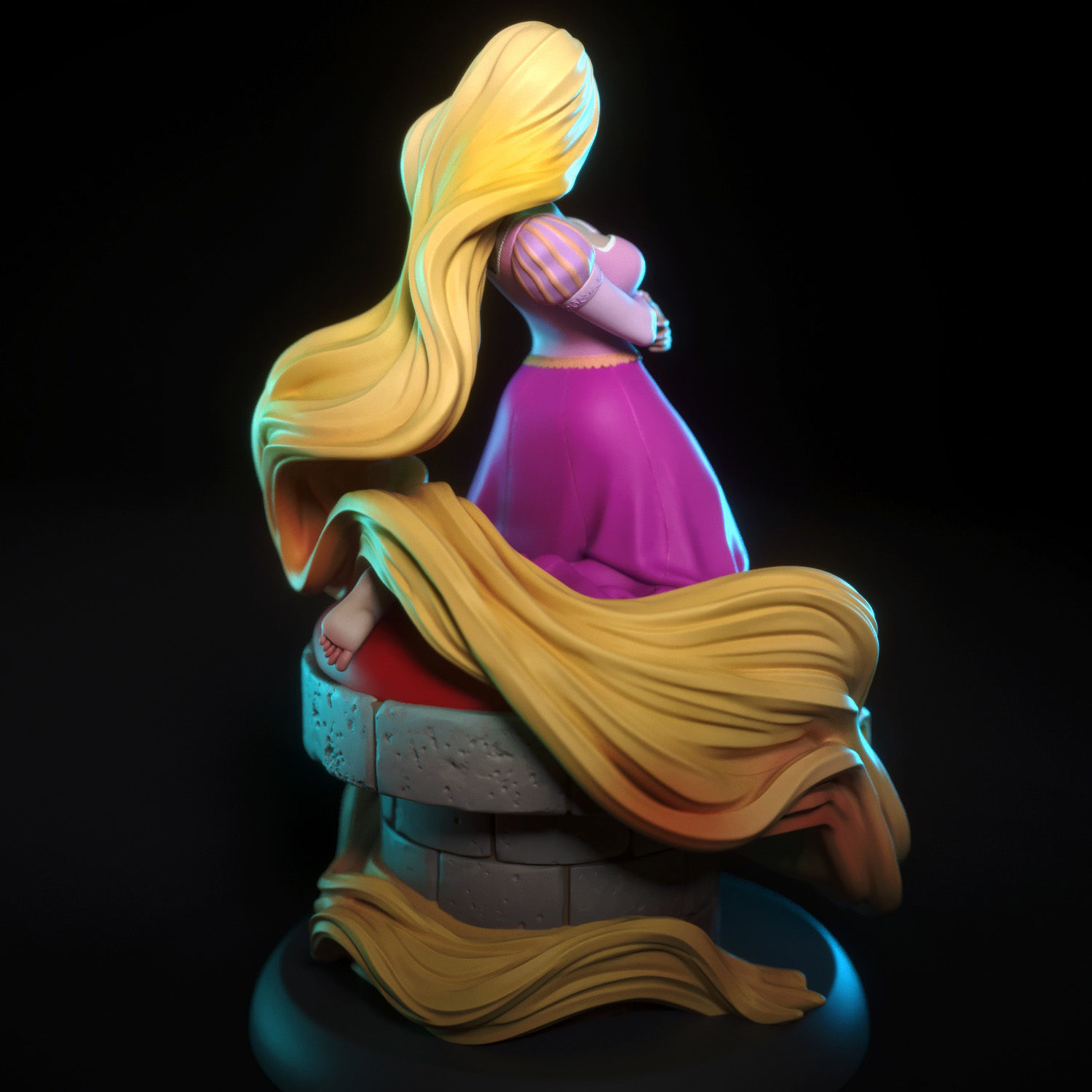 Rapunzel 3D print model_3