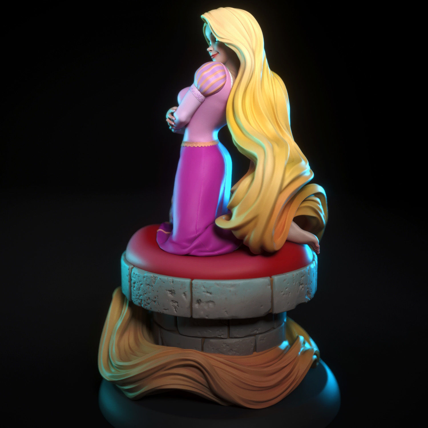 Rapunzel 3D print model_4